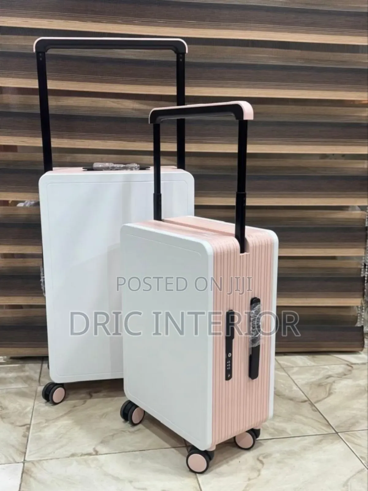 Set of 2 Luxury White Luggage Travel Box