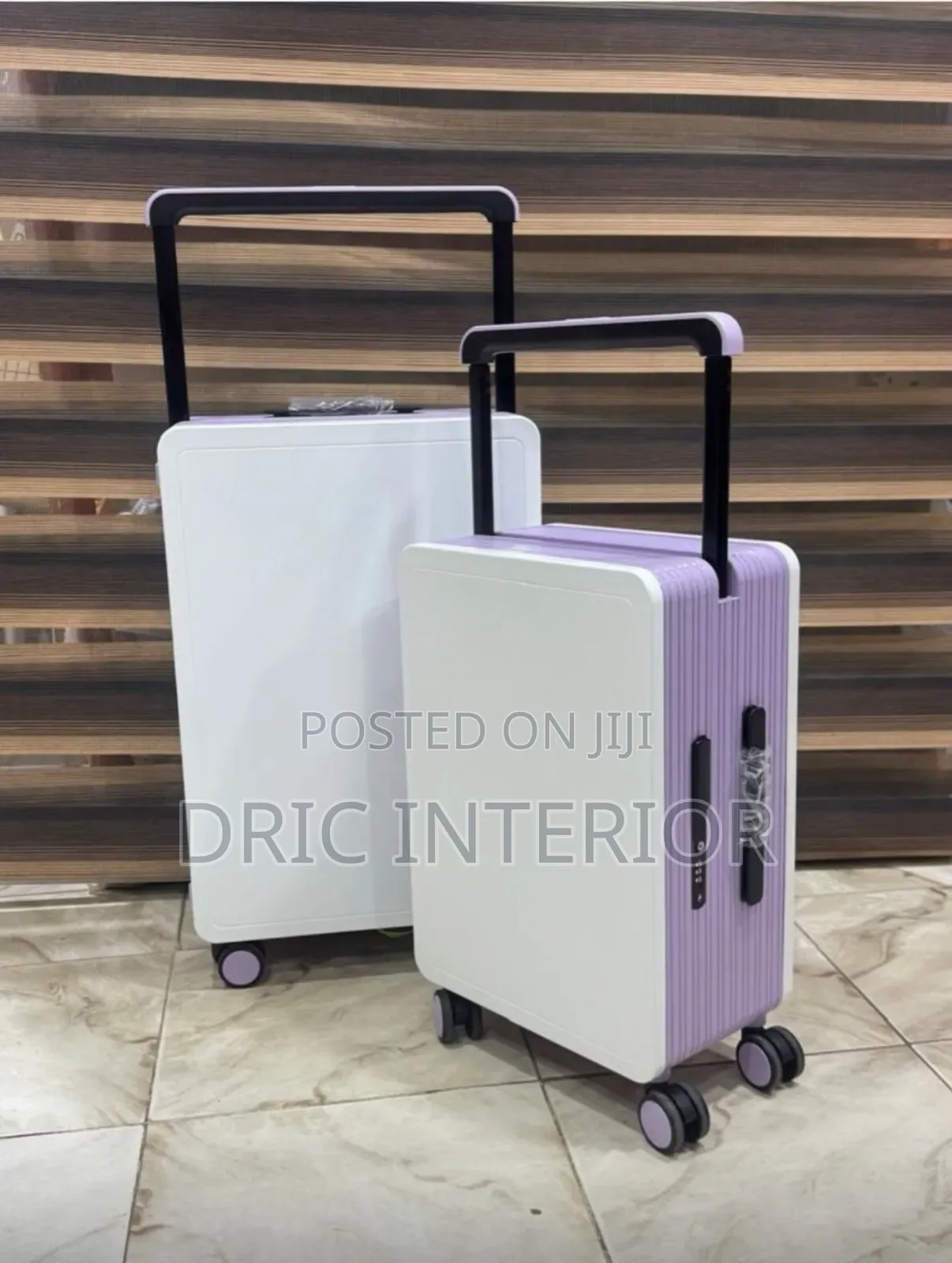 Set of 2 Luxury White Luggage Travel Box