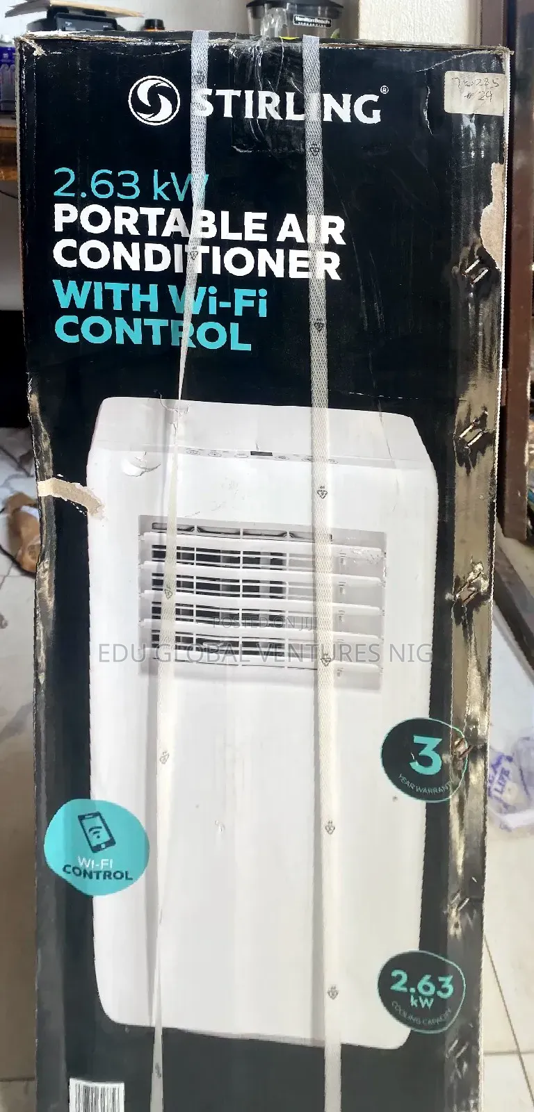 Stirling 2.63kw Portable Air Conditioner With Wifi Control.