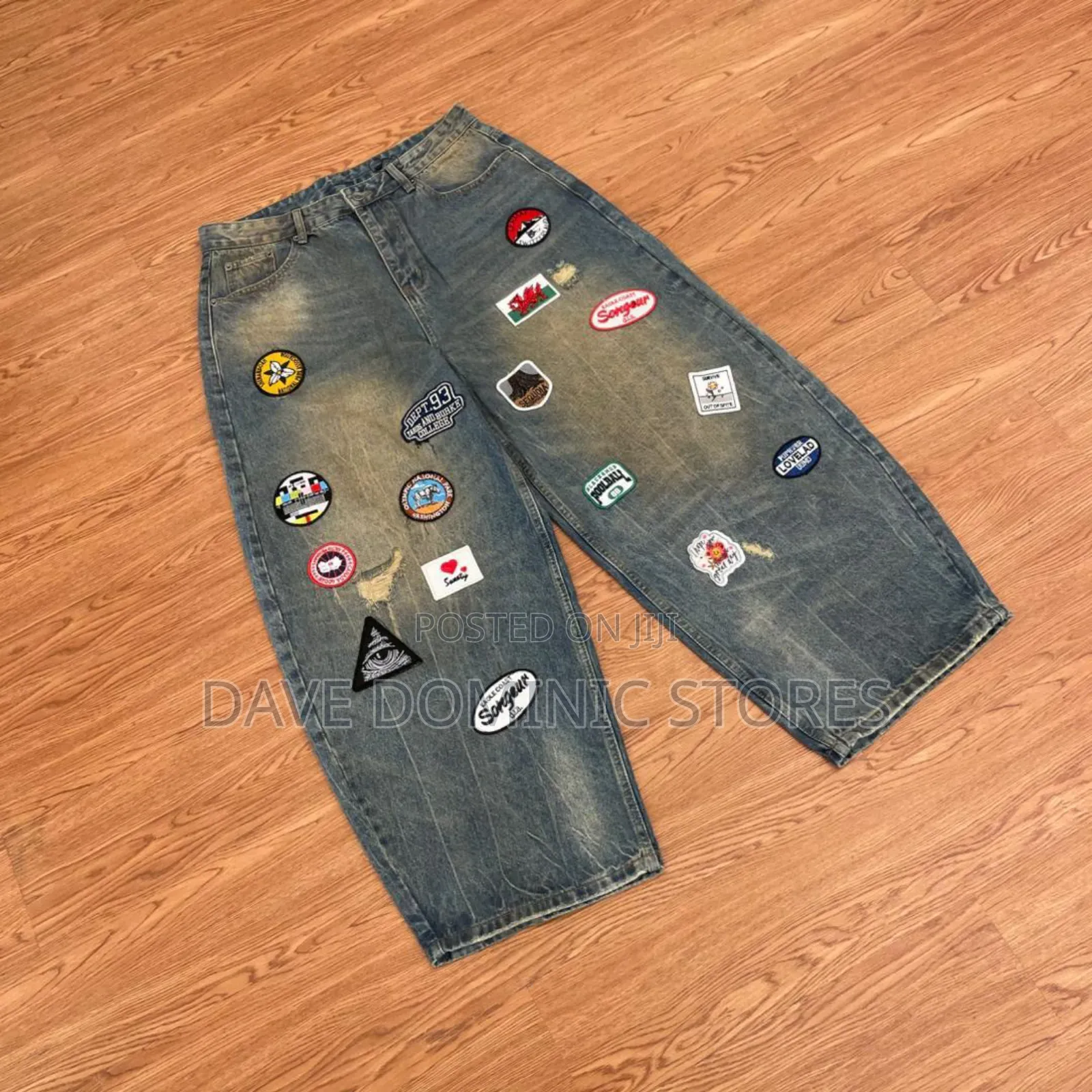Badged Denim Pants