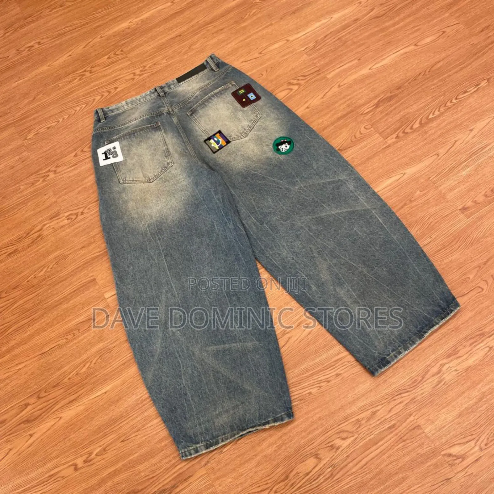 Badged Denim Pants