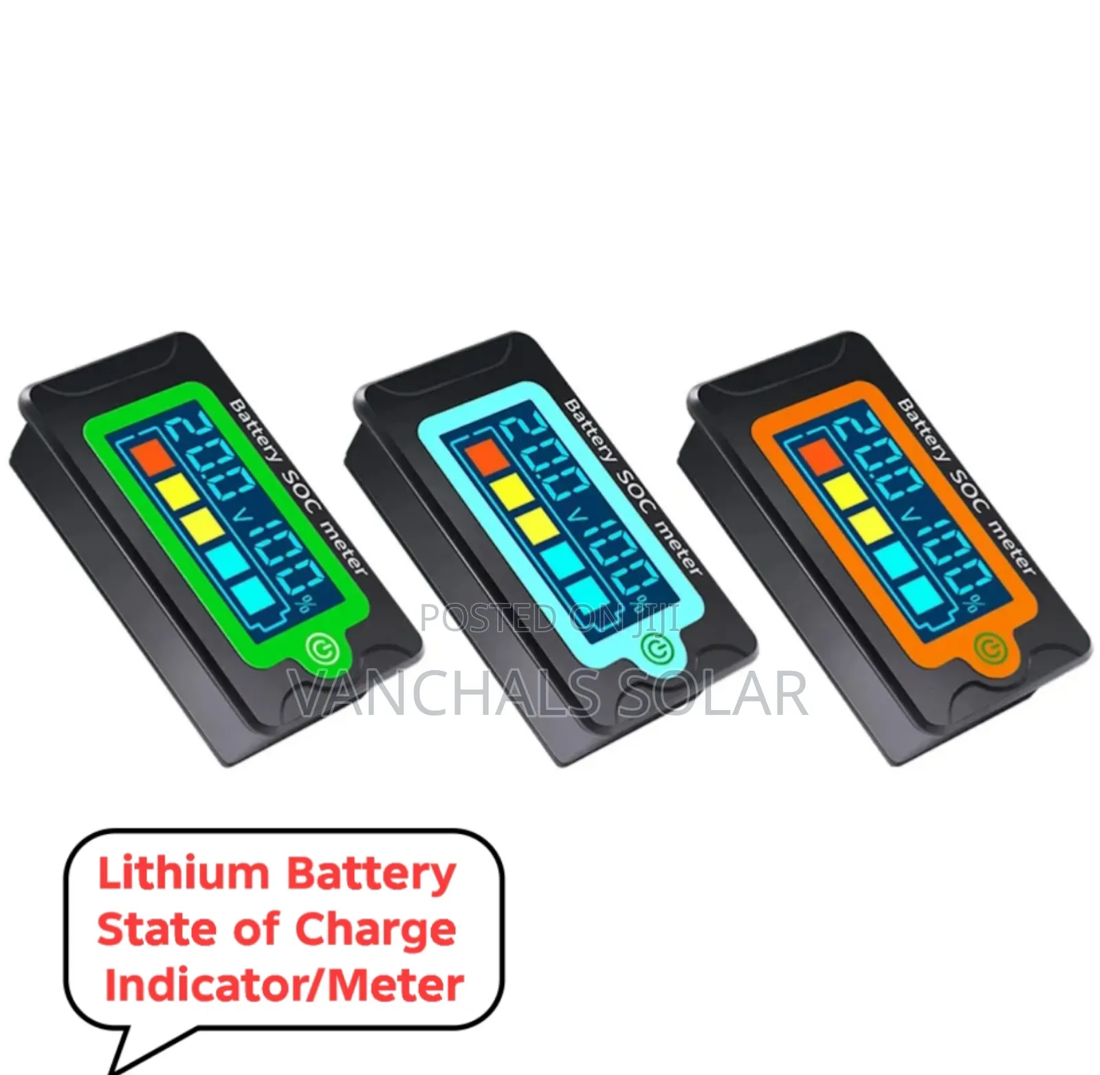 Lithium Battery Meter Monitor/Soc Meter 12v - 72v