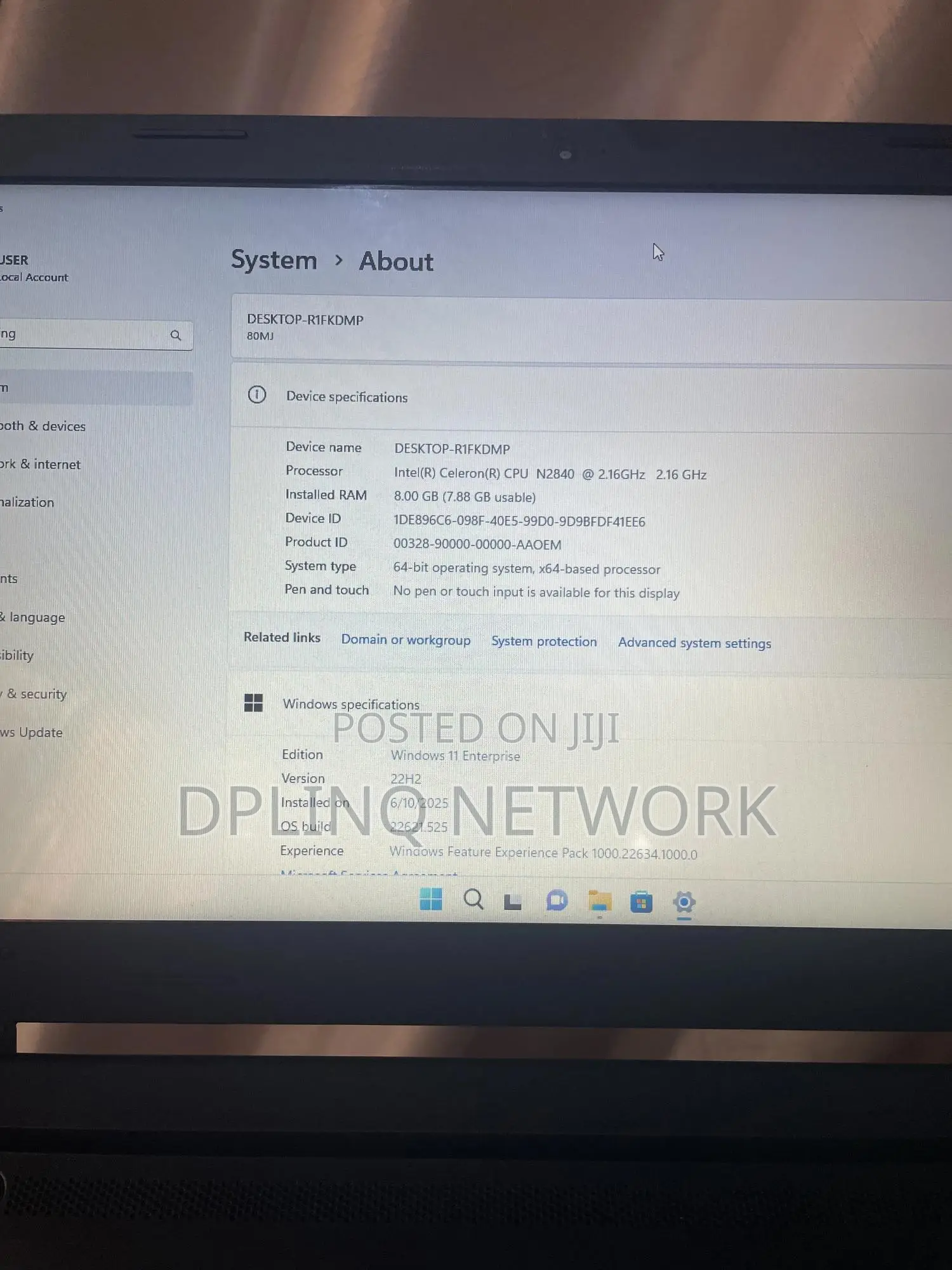 Laptop Lenovo IdeaPad 100 8GB Intel Pentium HDD 500GB