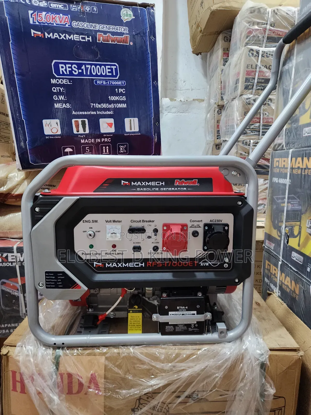 15kva Maxmech Three Phase Generator Set With Key Start 100% Pure Coper