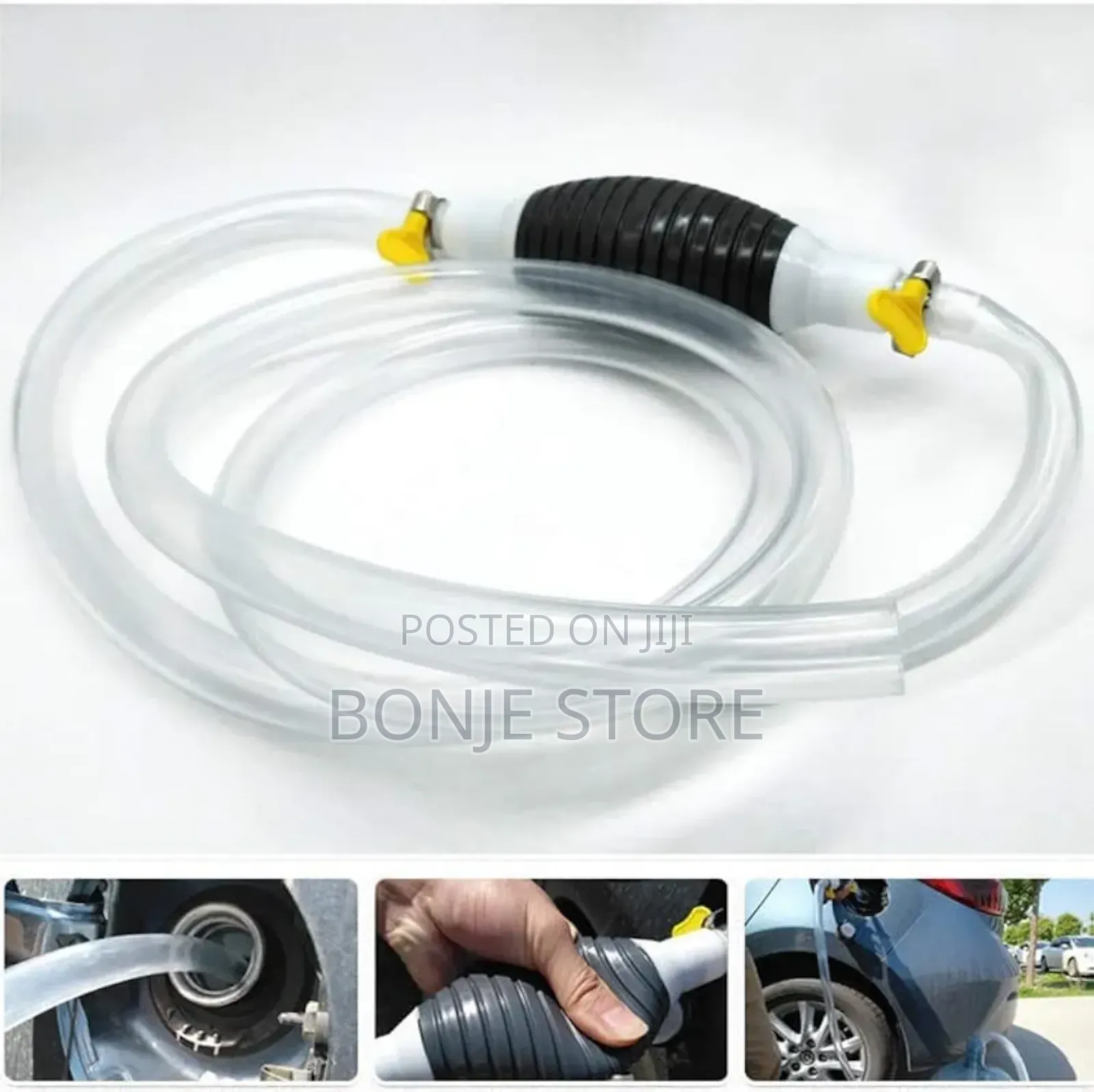 Manual Fuel Transfer Pump Syphon Hand Pump - 2m Hose Included
