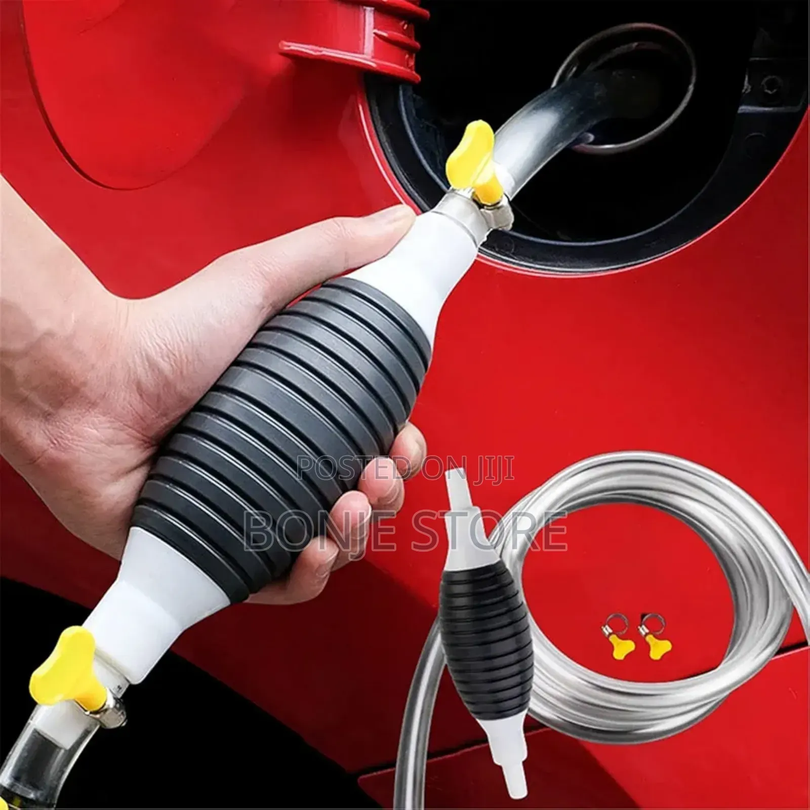Manual Fuel Transfer Pump Syphon Hand Pump - 2m Hose Included