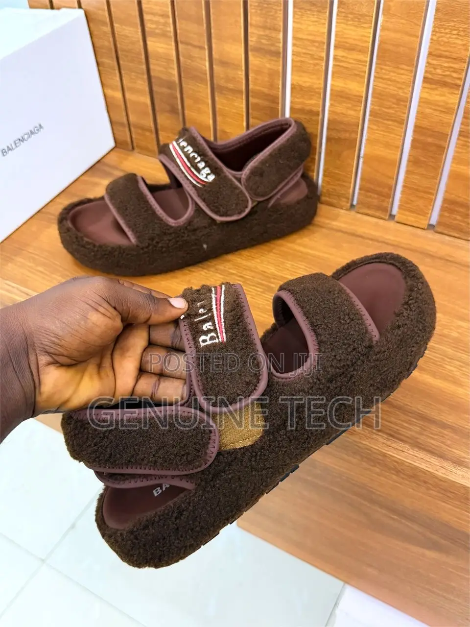 Balenciaga Furry Sandals