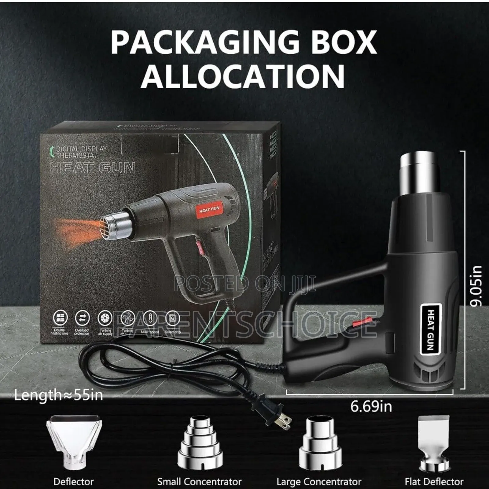 Digital Heat Gun Sealer With Carry Box Protective