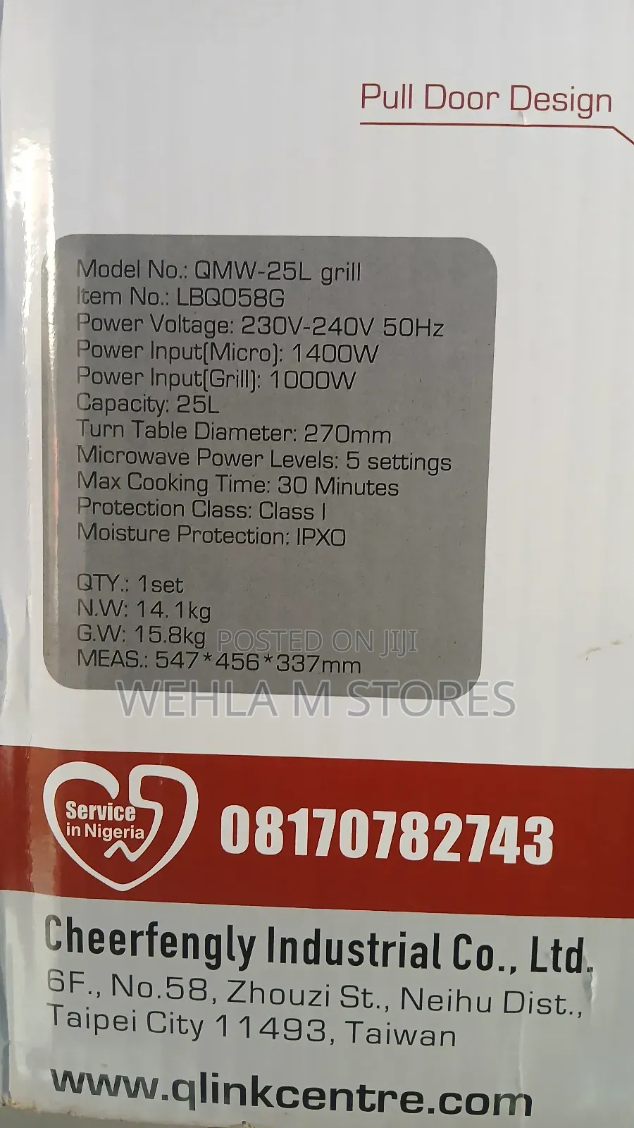Qasa Microwave Oven QMW-25l Grill