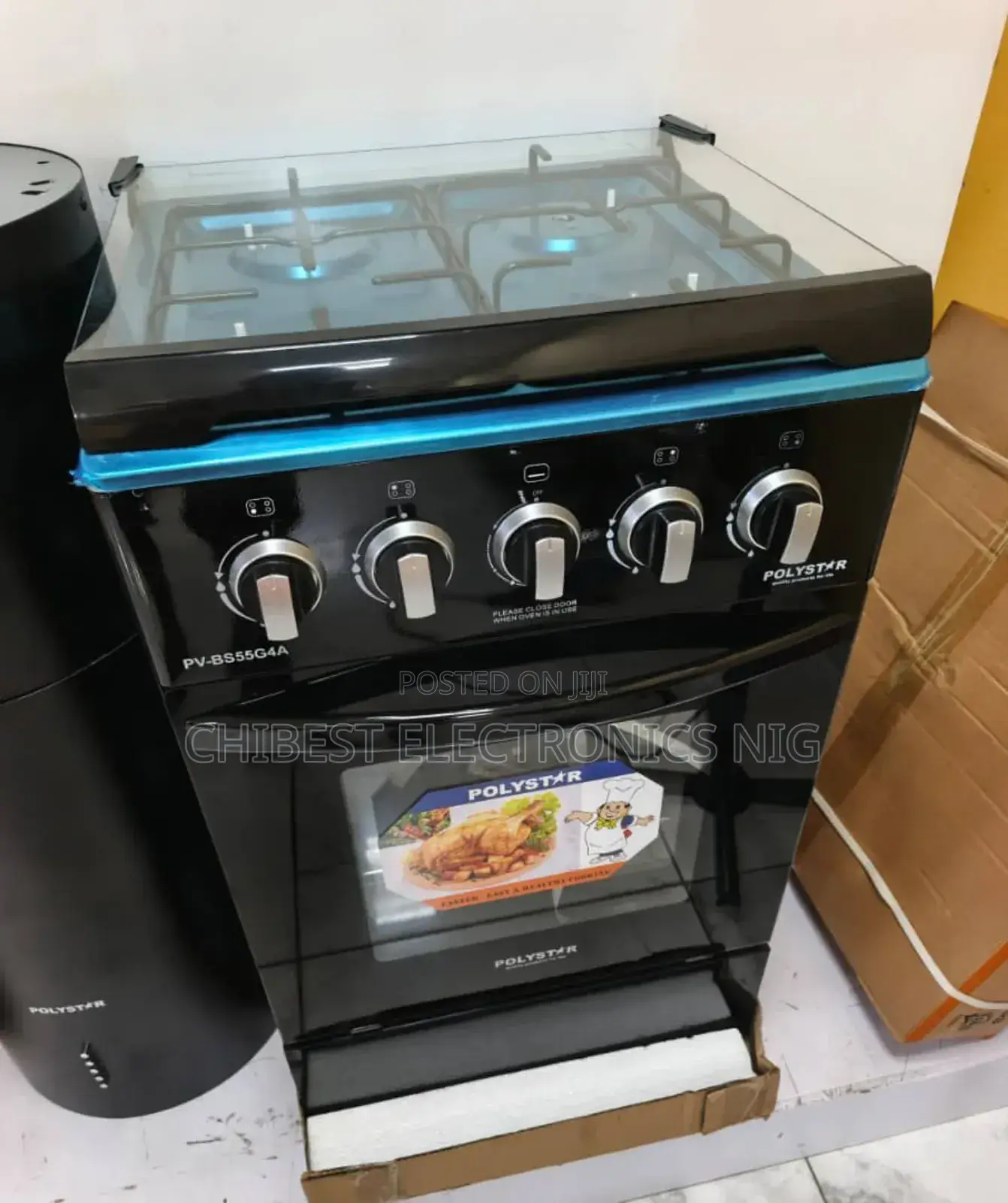 Original Polystar Standing 4 Burners Gas Cooker With Oven Automatic (1