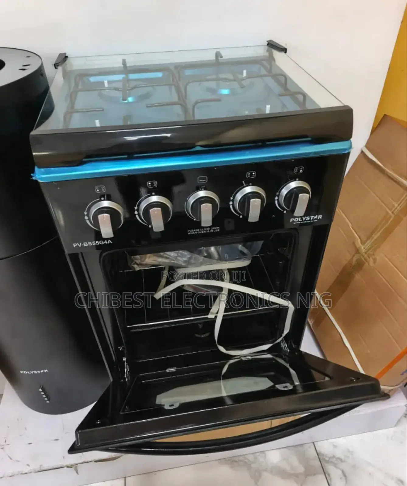 Original Polystar Standing 4 Burners Gas Cooker With Oven Automatic (1