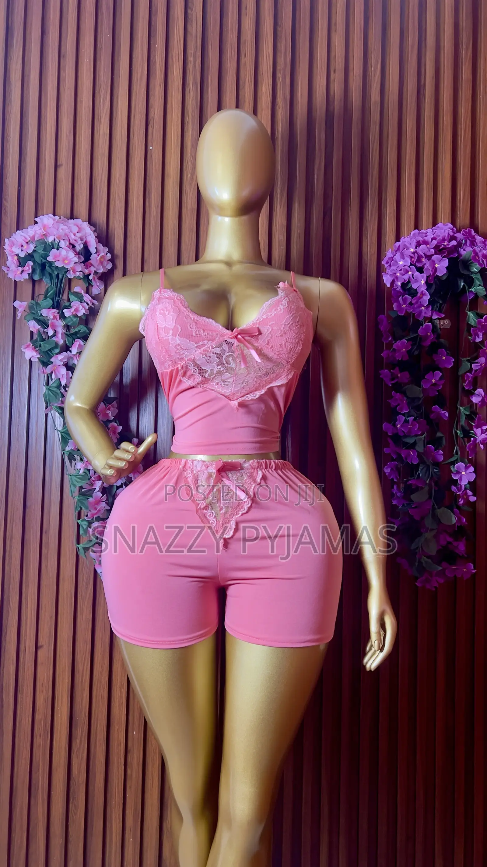 V Lace Pajamas Set