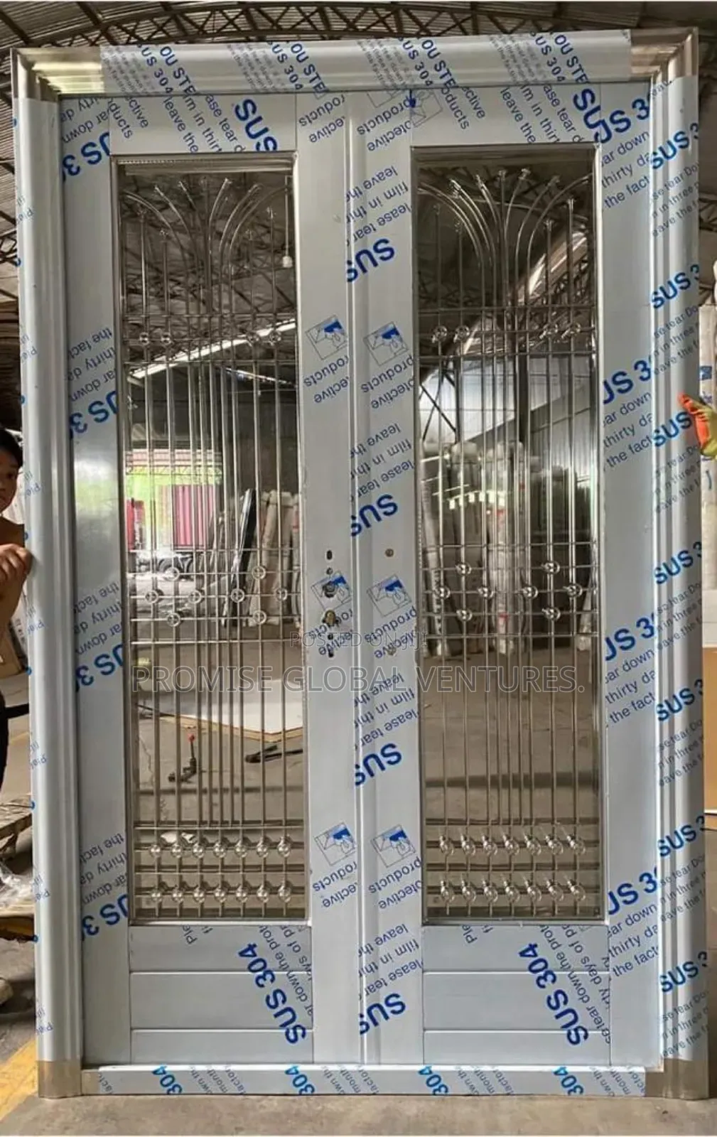 Standard Silver Glass Door