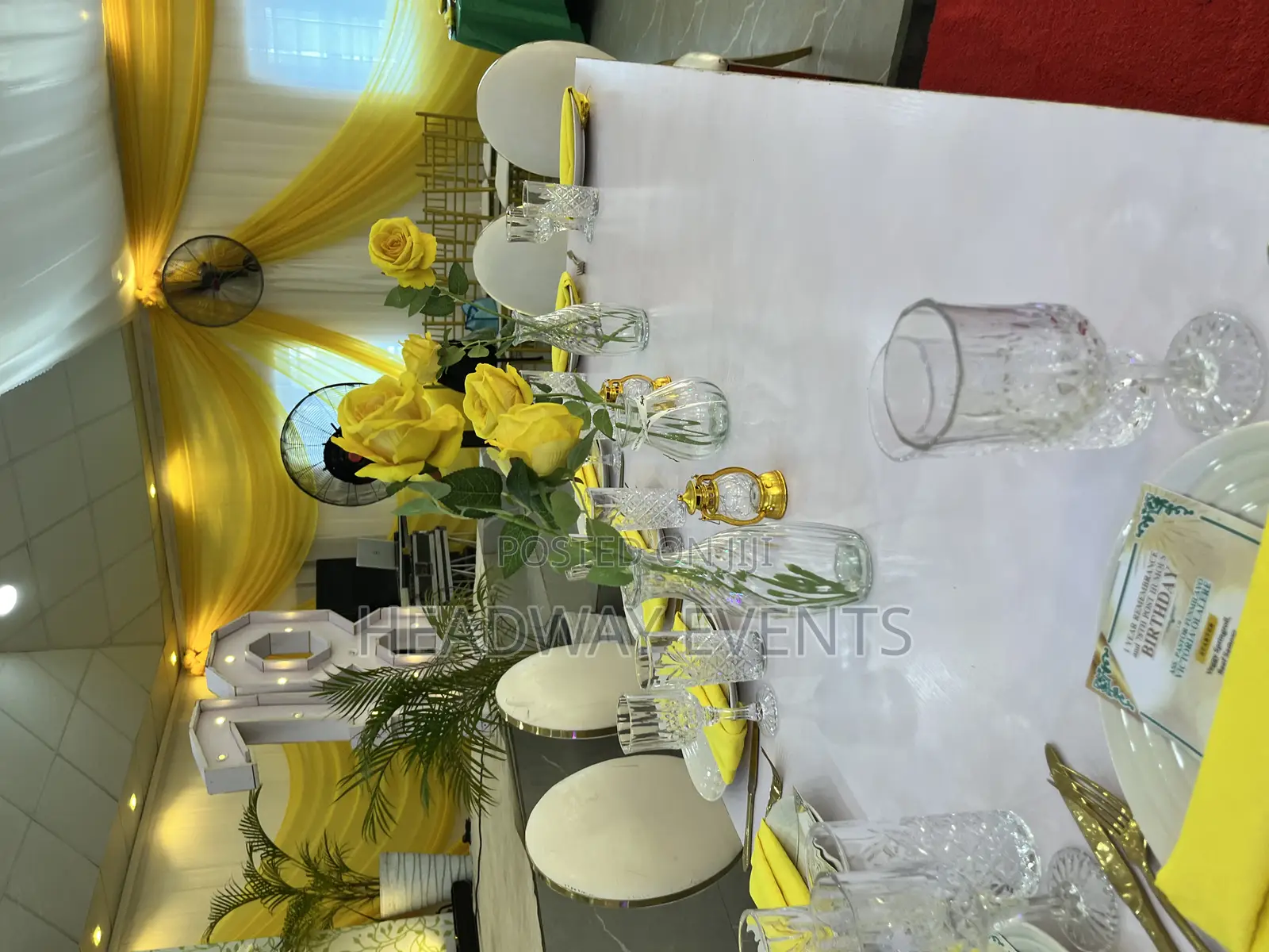 Posthumous Birthday 1 Year Remembrance Burial Reception Decor Setup
