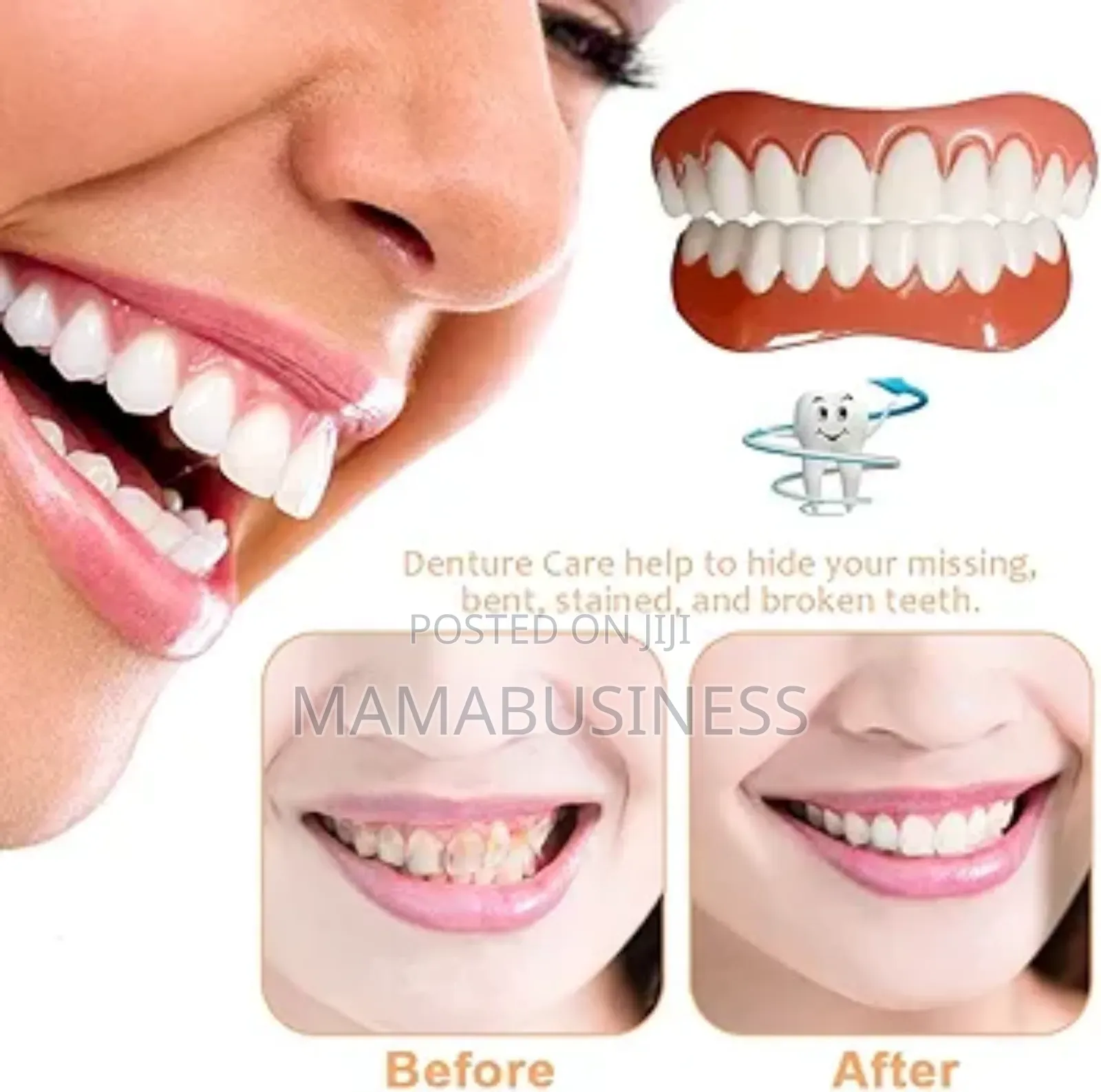 Top and Bottom Fake Teeth Cover Teeth Veener