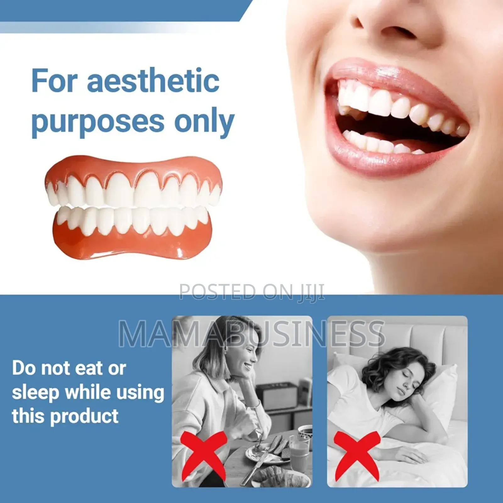Top and Bottom Fake Teeth Cover Teeth Veener