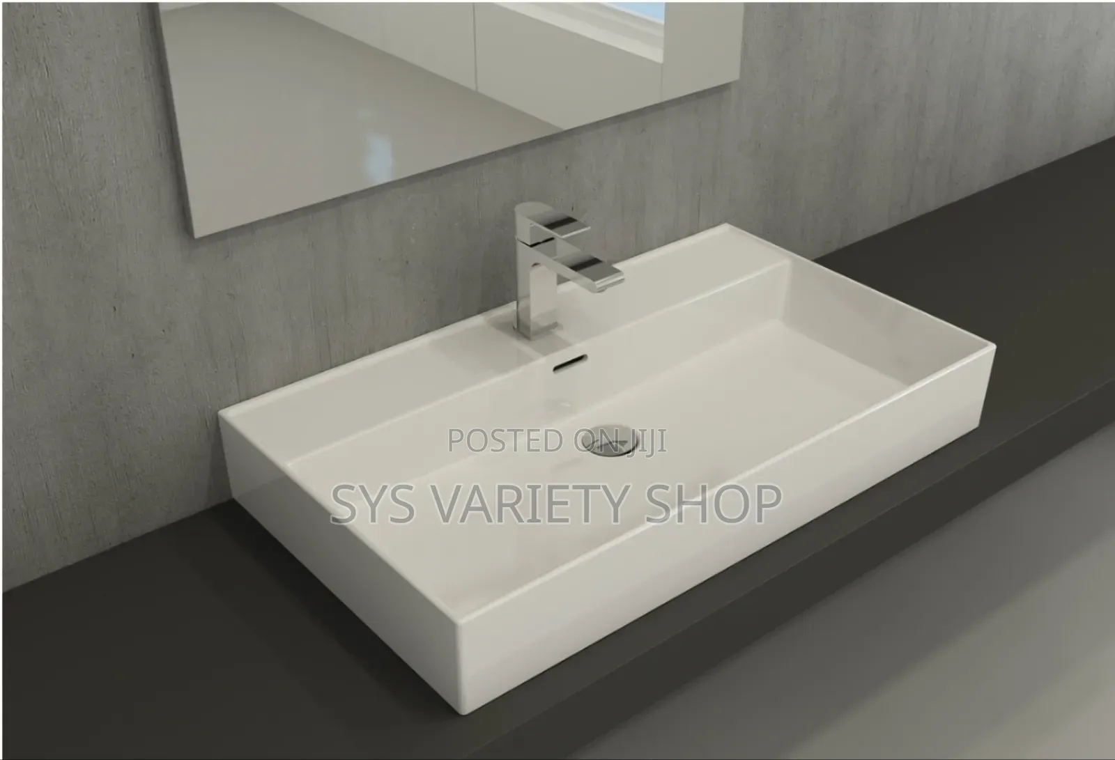 Bathroom Sink / Ceramic Wash Basin 60x45x12 Cm