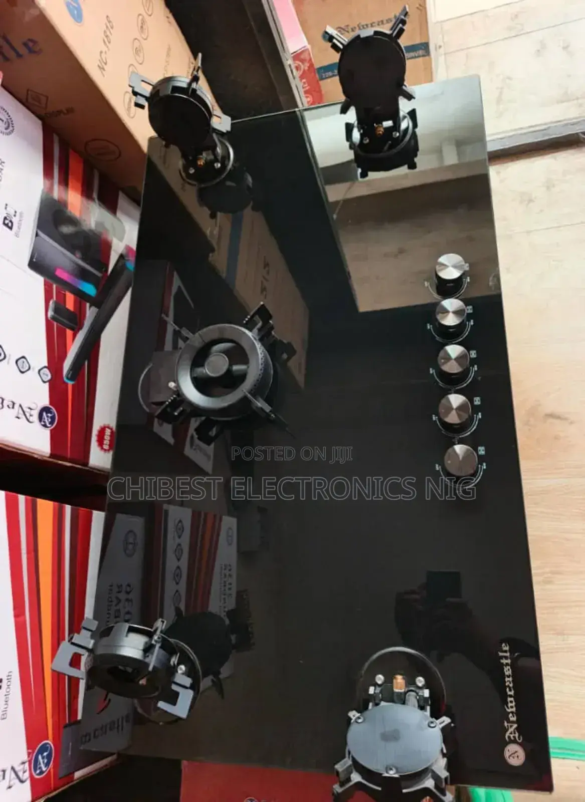 Original Newcastle Blueflame Light Built-in Flips Up 5 Burners Cooker