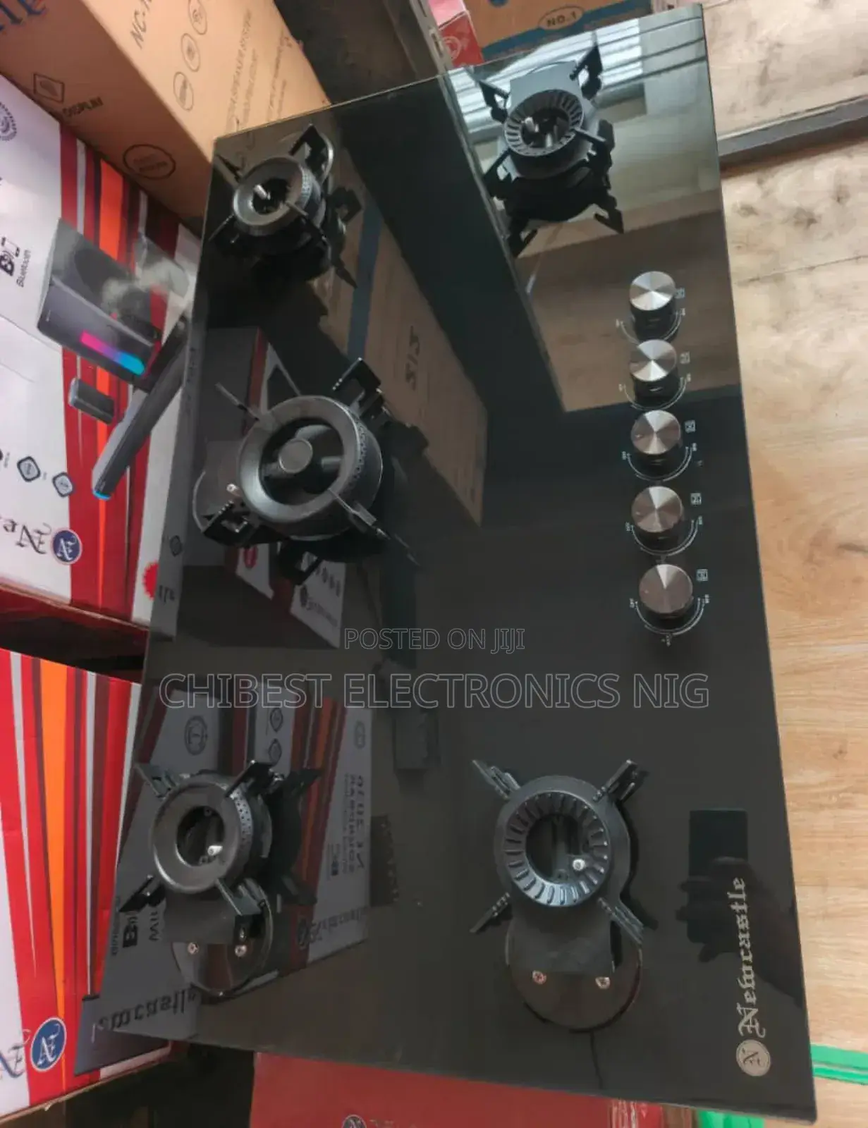 Original Newcastle Blueflame Light Built-in Flips Up 5 Burners Cooker
