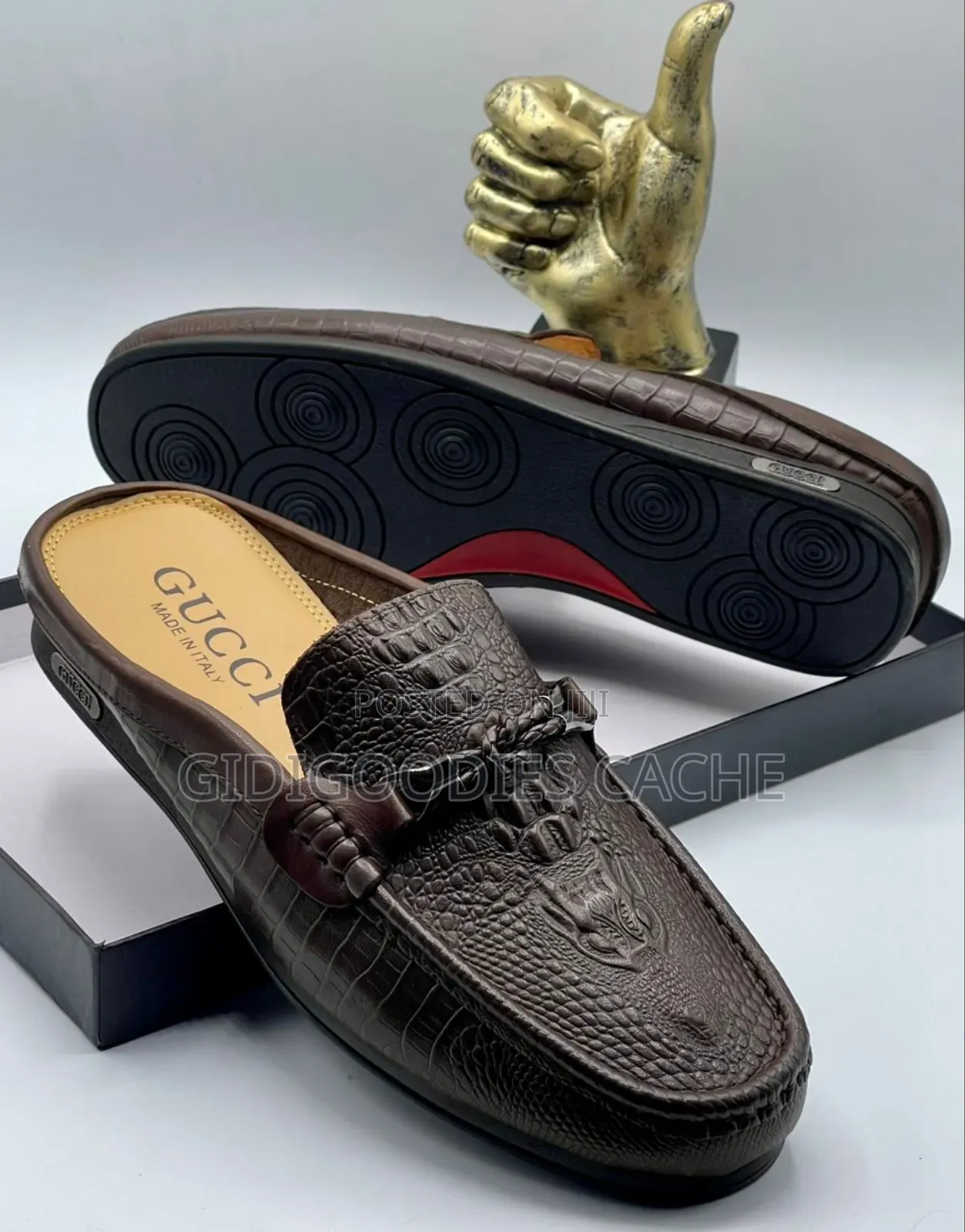Gucci Half Shoes Black/Brown Size 40-46