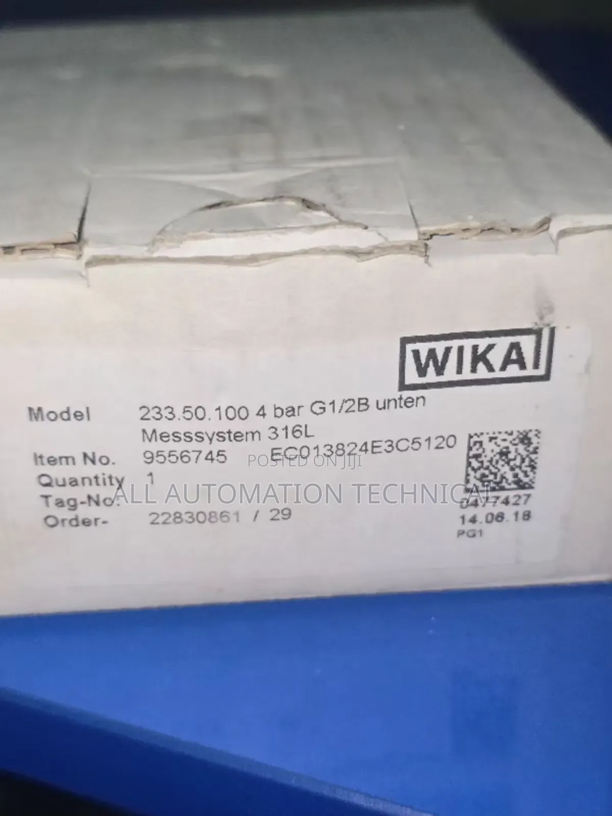 Wika 233.50.100 Manometer Pressure Gauge 4 Bar G1/2b Unten Stainless