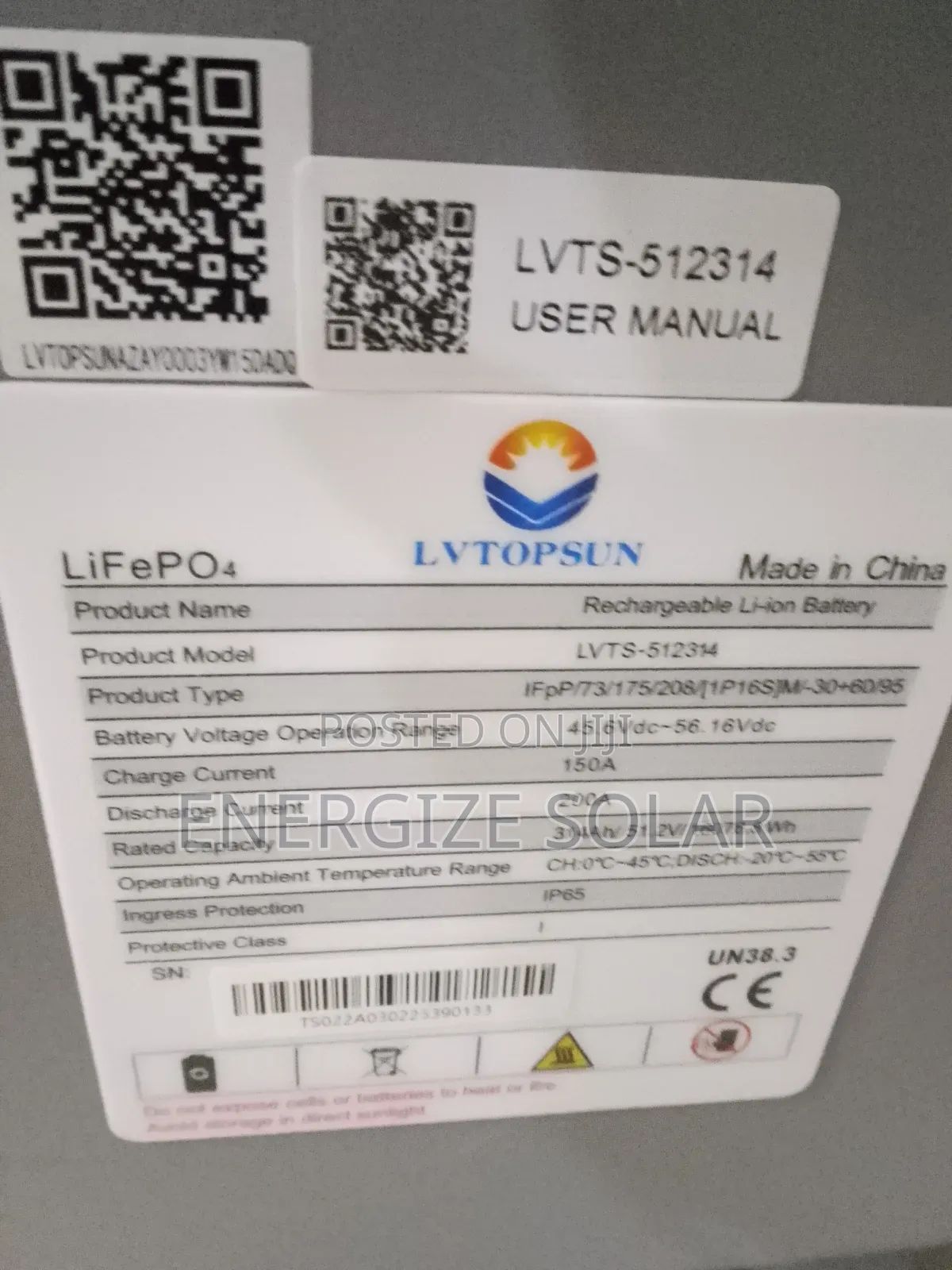16kwh 51.2v Lvtopsun Lithium Battery