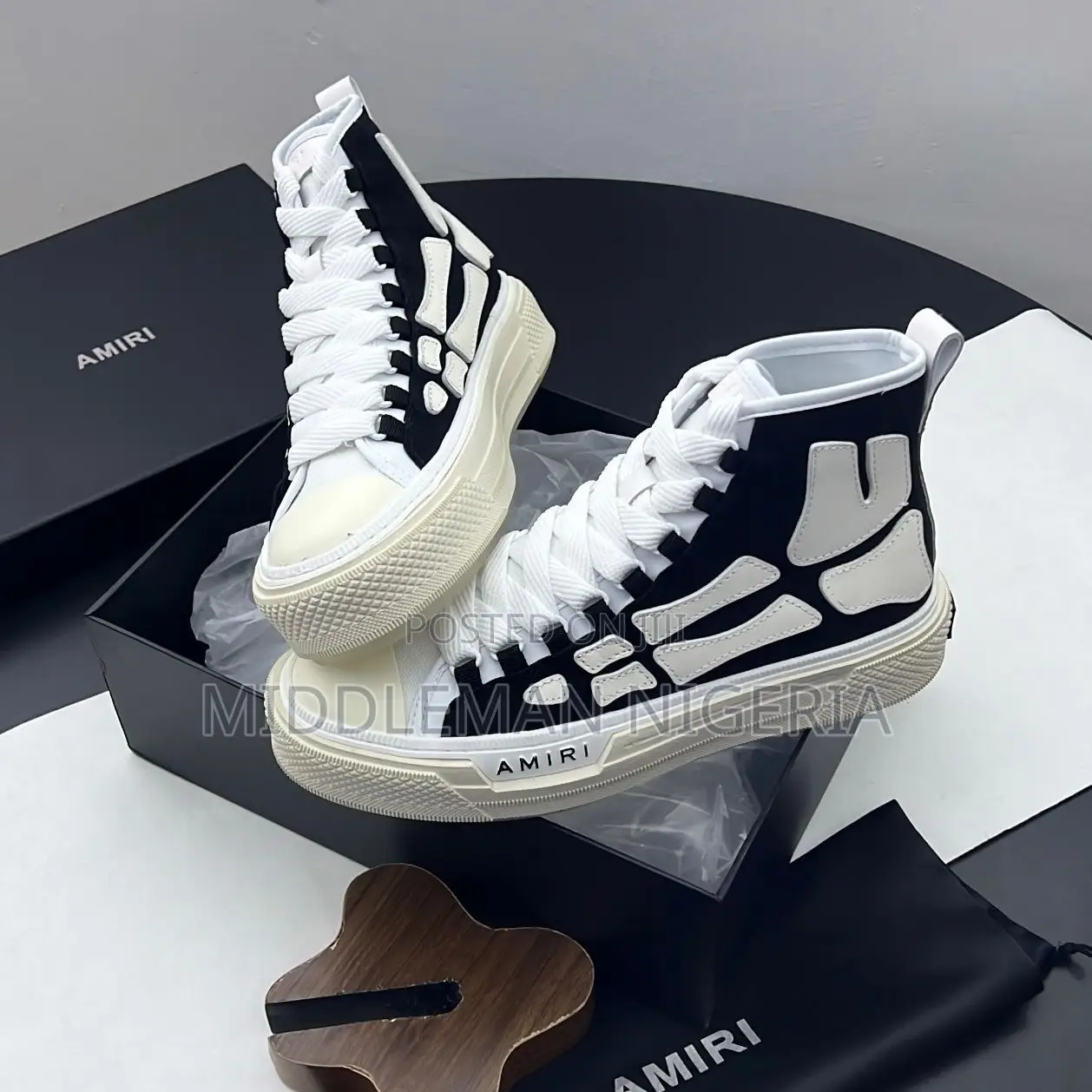 Amiri Skeleton Court Hi Sneakers