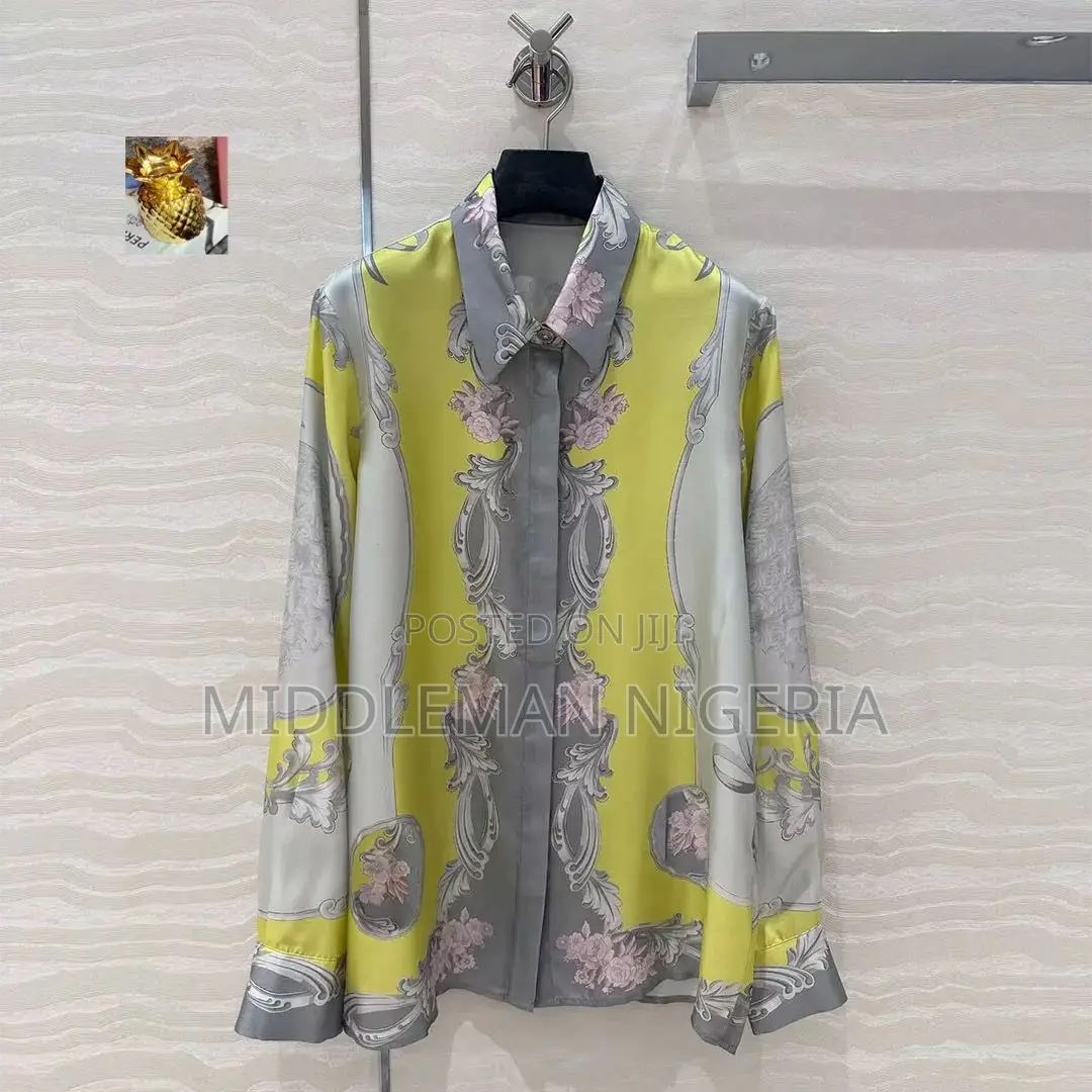 Versace Cameo Silk Long Sleeves Shirt