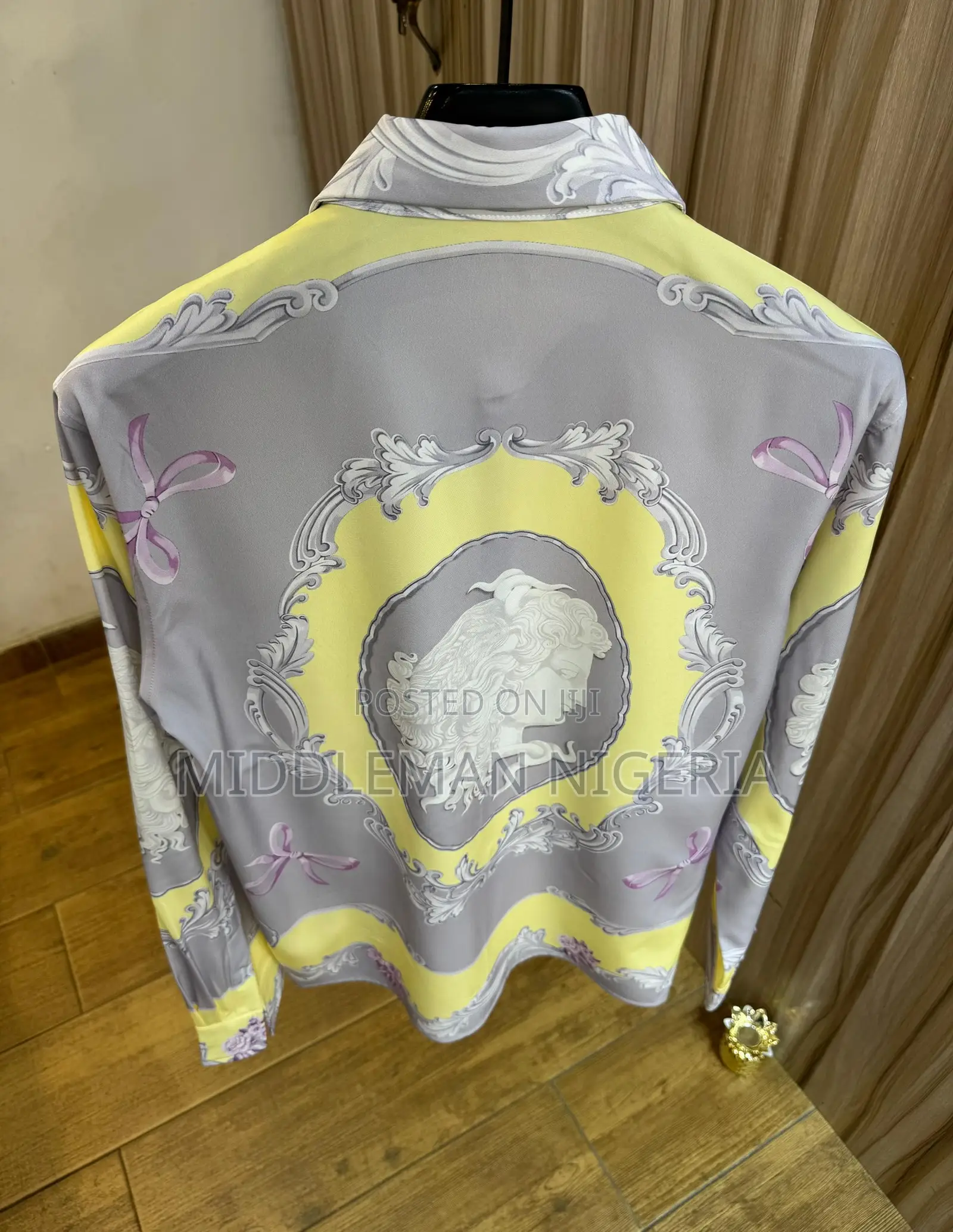Versace Cameo Silk Long Sleeves Shirt
