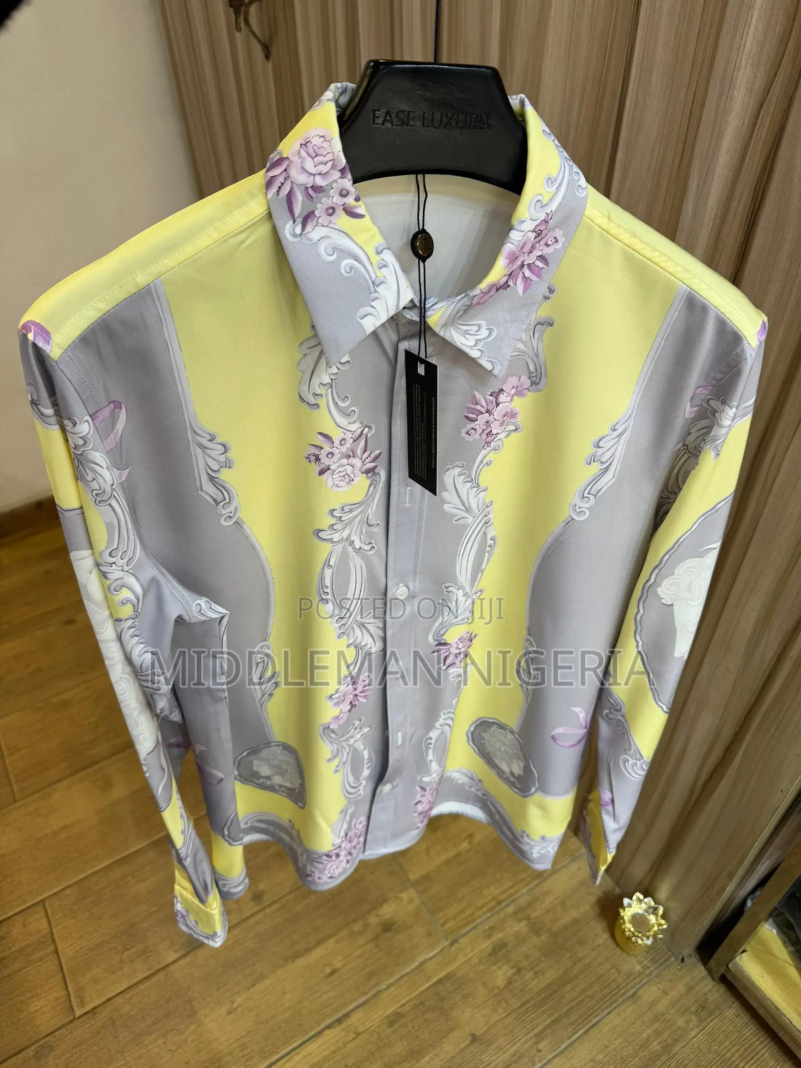 Versace Cameo Silk Long Sleeves Shirt