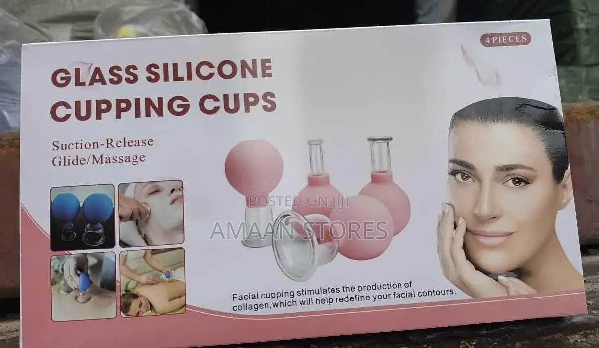 Glass Silicone Cupping Cups for Facial Body Massage