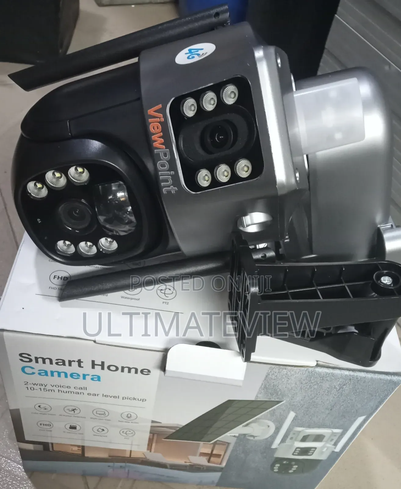 Dual Lens Solar Camera 8mp 4g