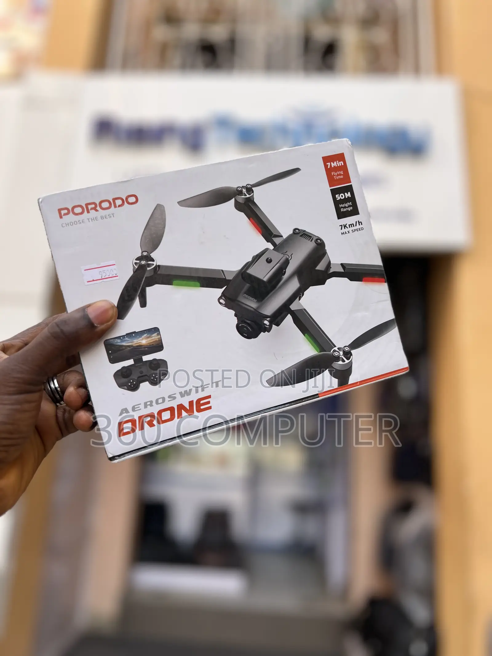 Porodo Aeroswift Foldable Camera Drone Hd
