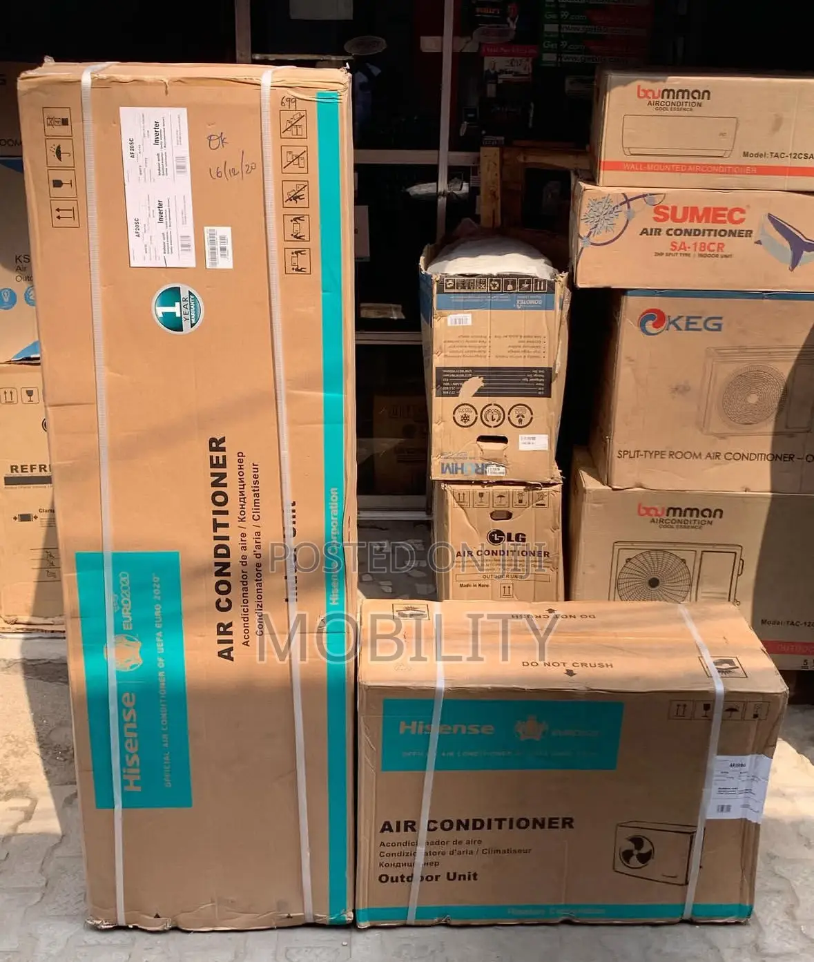 Hisense Standing Inverter and Non Inverter Ac Available