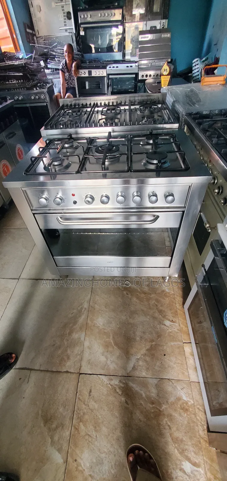 5 Burners, 60by90 Cm German Gas Cooker