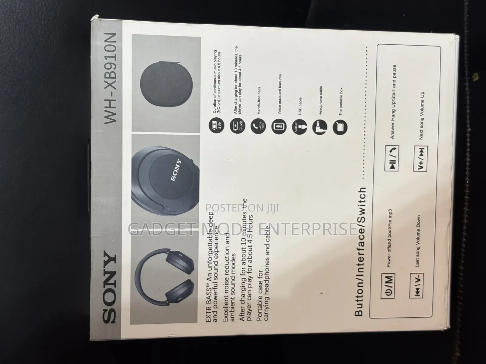 Sony Wh-Xb910n Wireless, Over-Ear Headphones