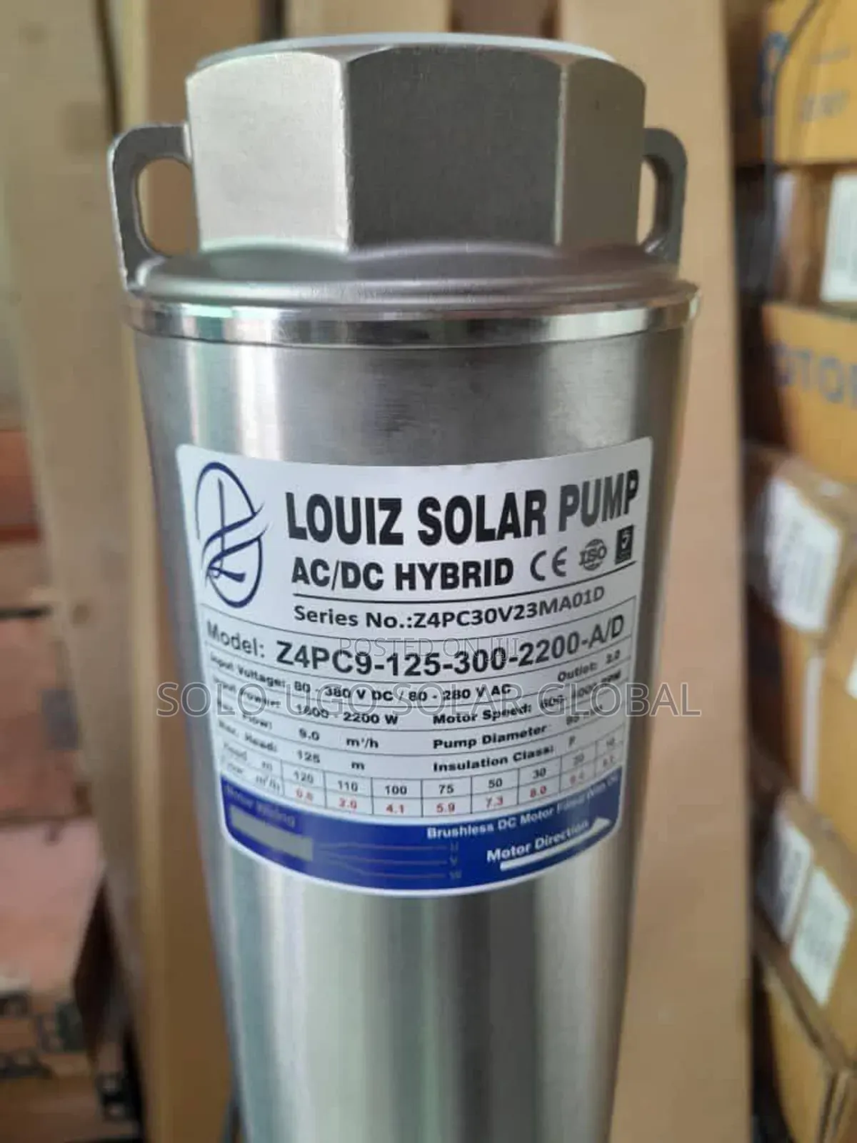 Louiz Solar 2hp Pump Ac/Dc Hybrid 300-2200