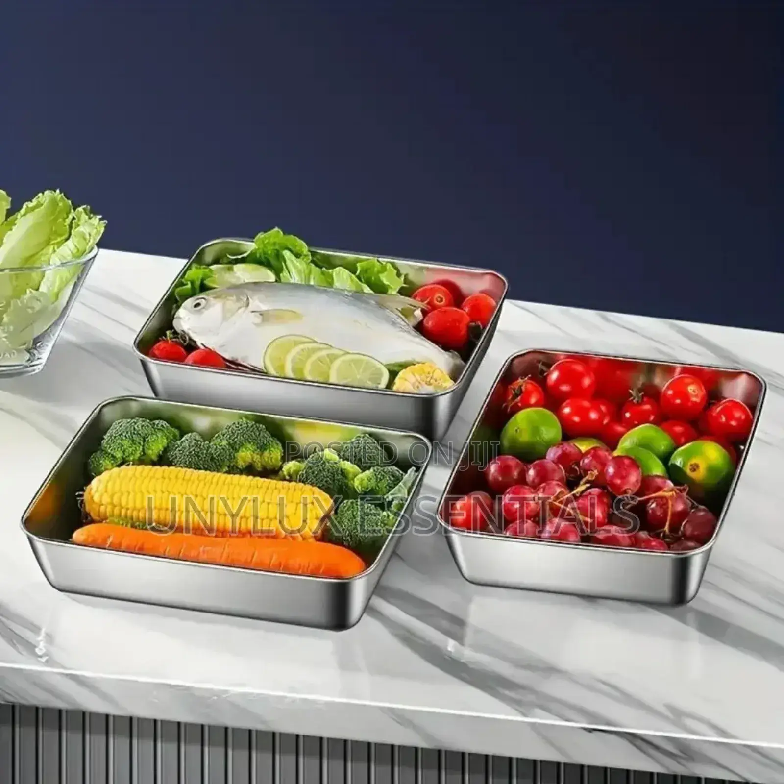 3pcs Stainless Steel Microwave Bowl