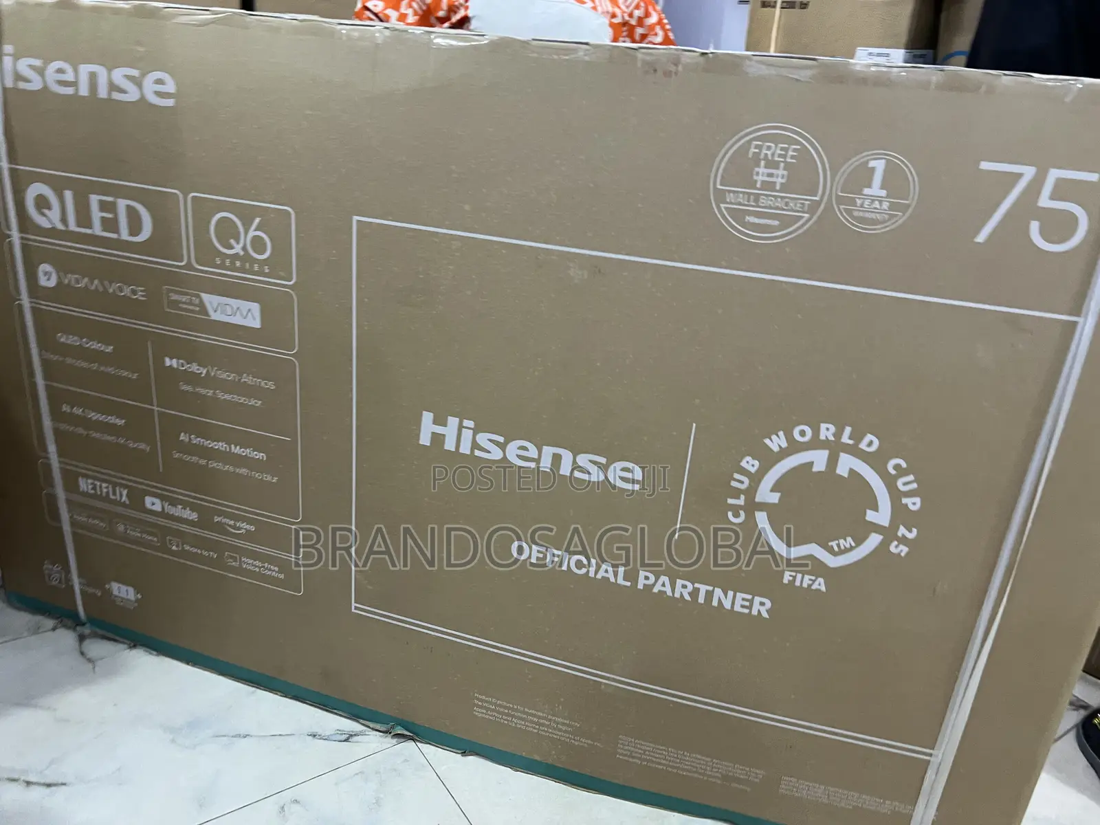 Hisense 75 Inch Smart Television With Qled Panel (75q6q)
