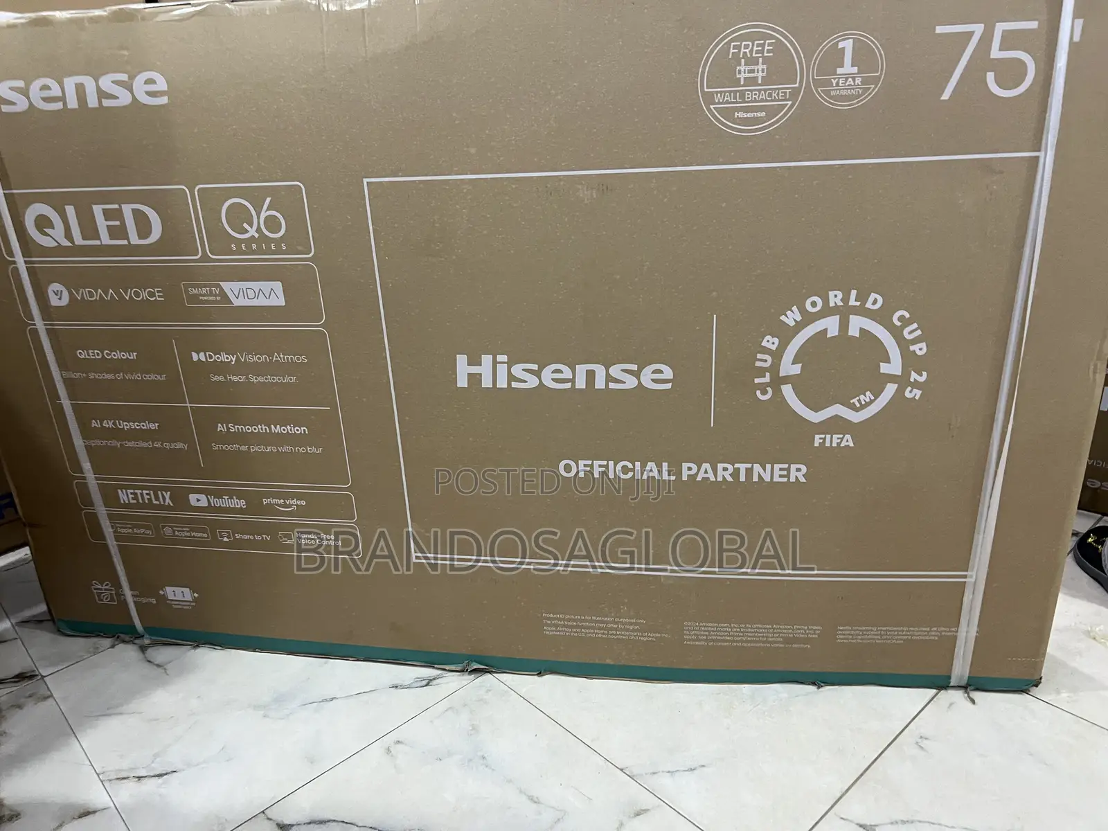 Hisense 75′′ Ultra Hd Qled Smart Tv Screen (75q6q)