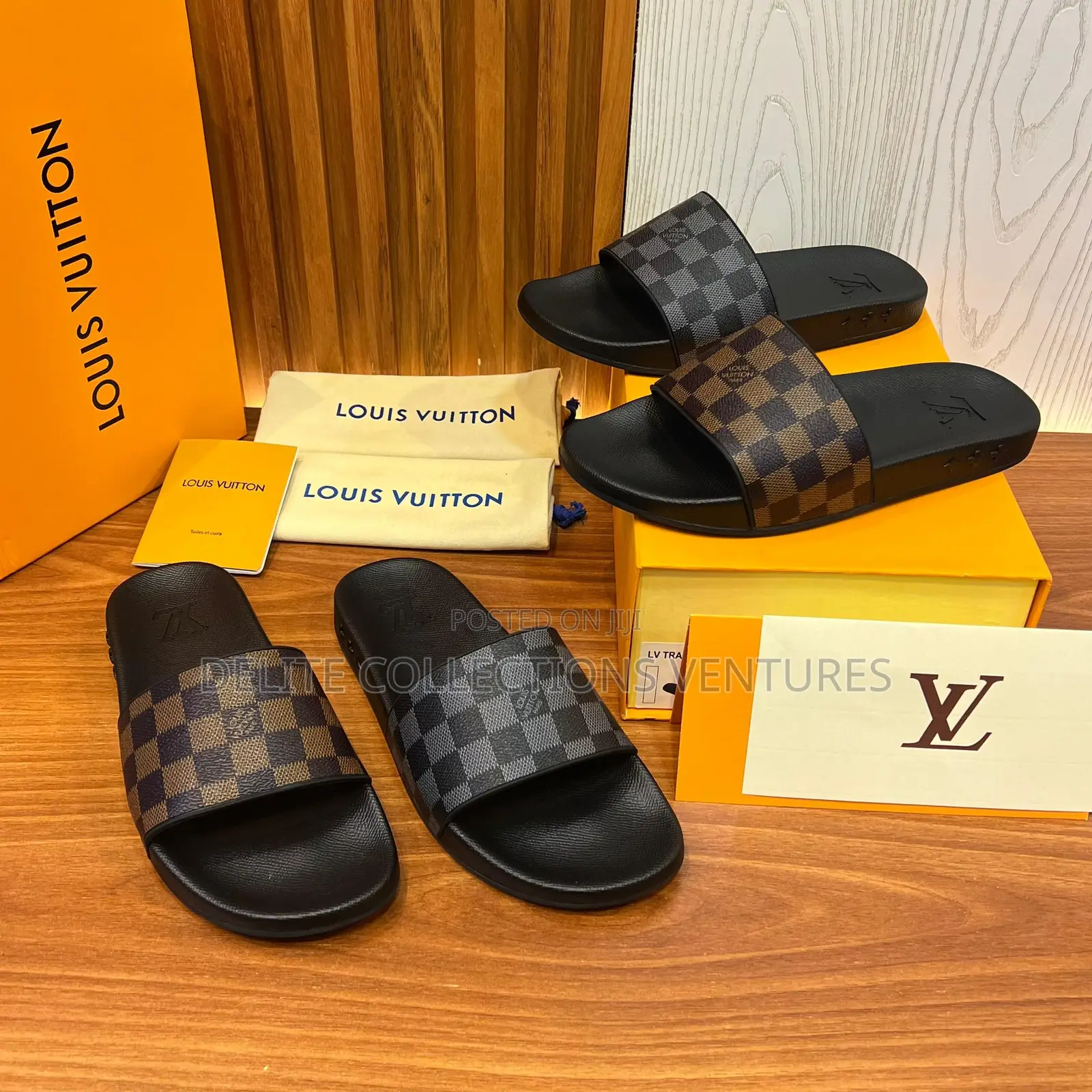 Louis Vuitton Waterfront Mule Eclipse Slides 100% Authentic