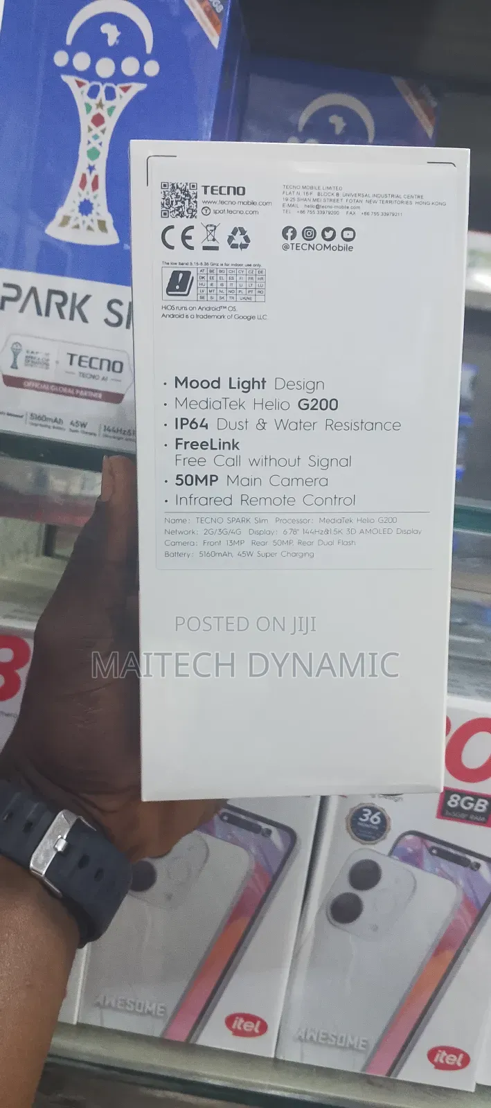 New Tecno Spark Slim 256 GB Black