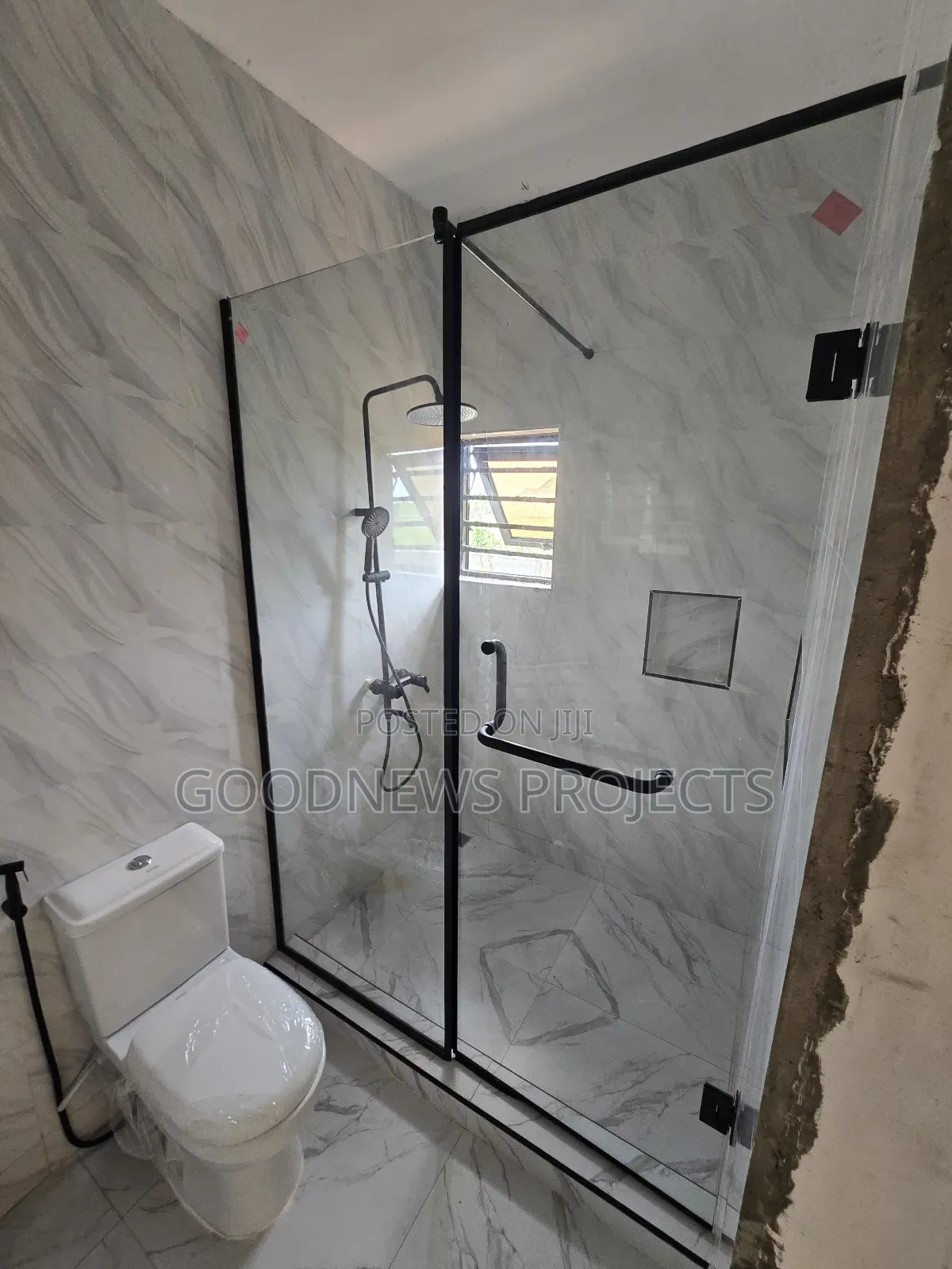 Clean Hinged Shower Glass