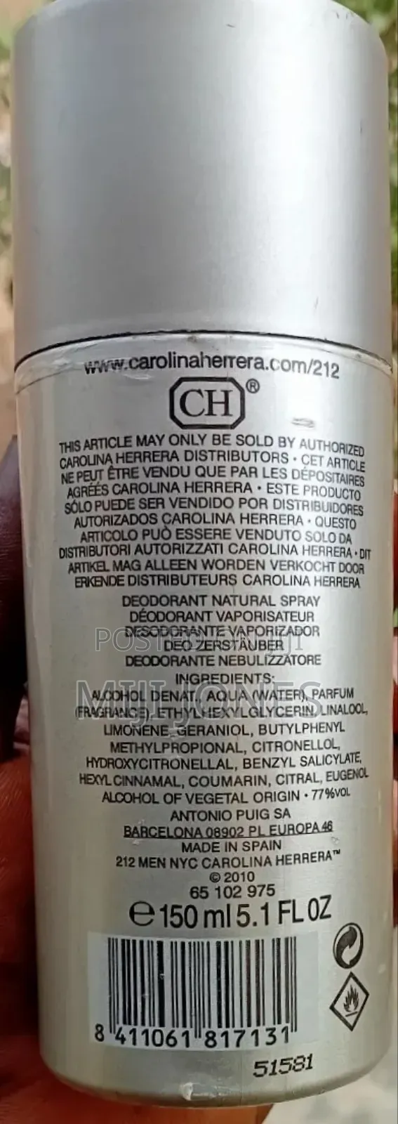 *212 Men Nyc – Signature Body Spray Deodorant*