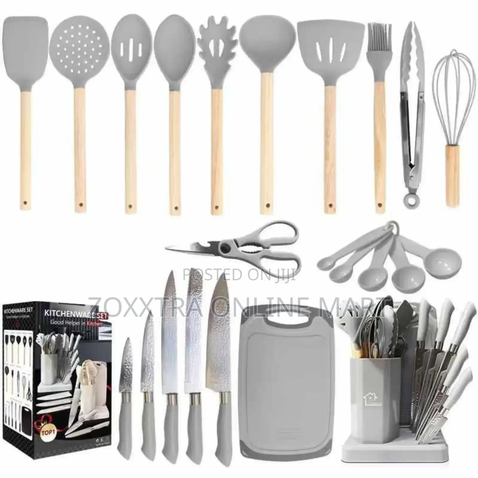 19pcs Silicone Spoons Set