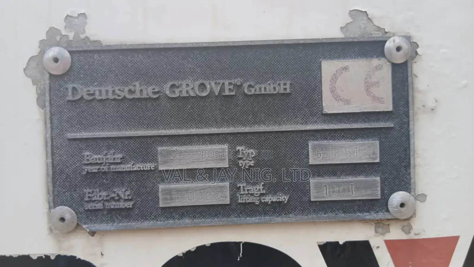 100 Tons Grove Gmk5100 All-Terrain Motor Crane
