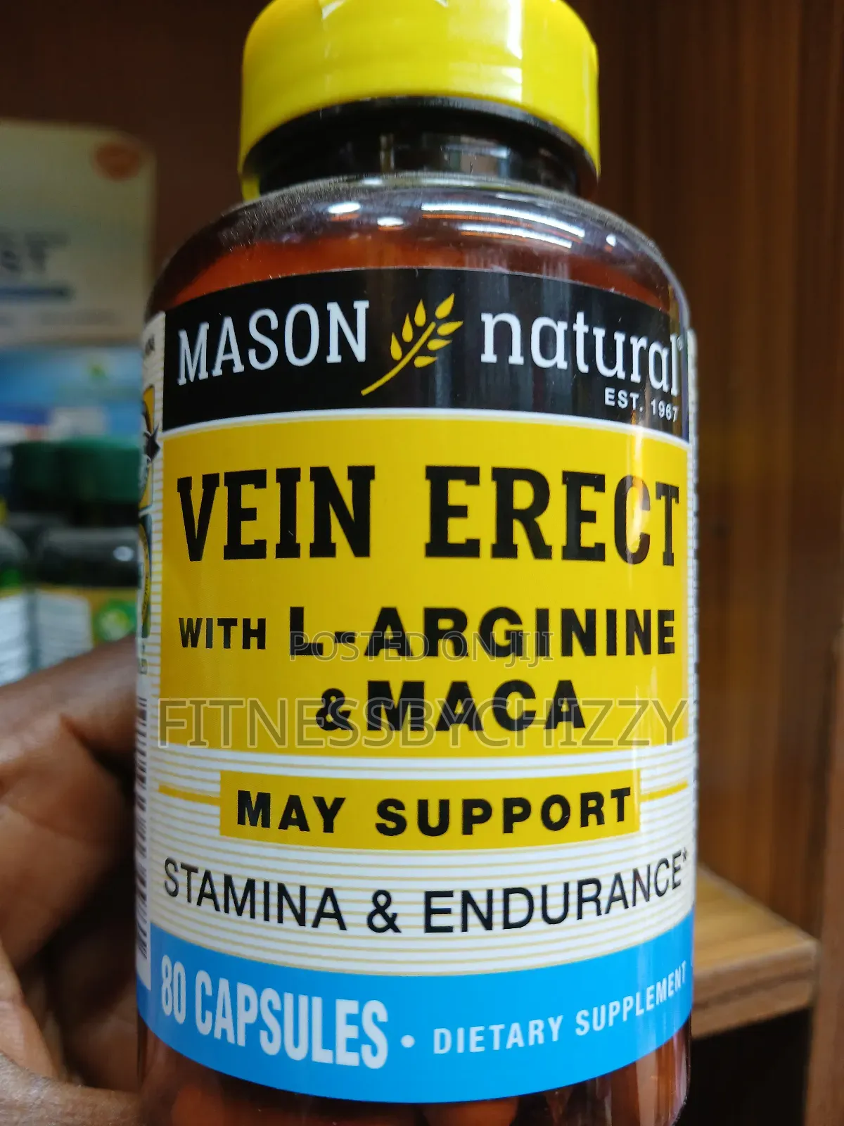 Mason Natural Vein Erect With L Arginine Maca X 80 Capsules