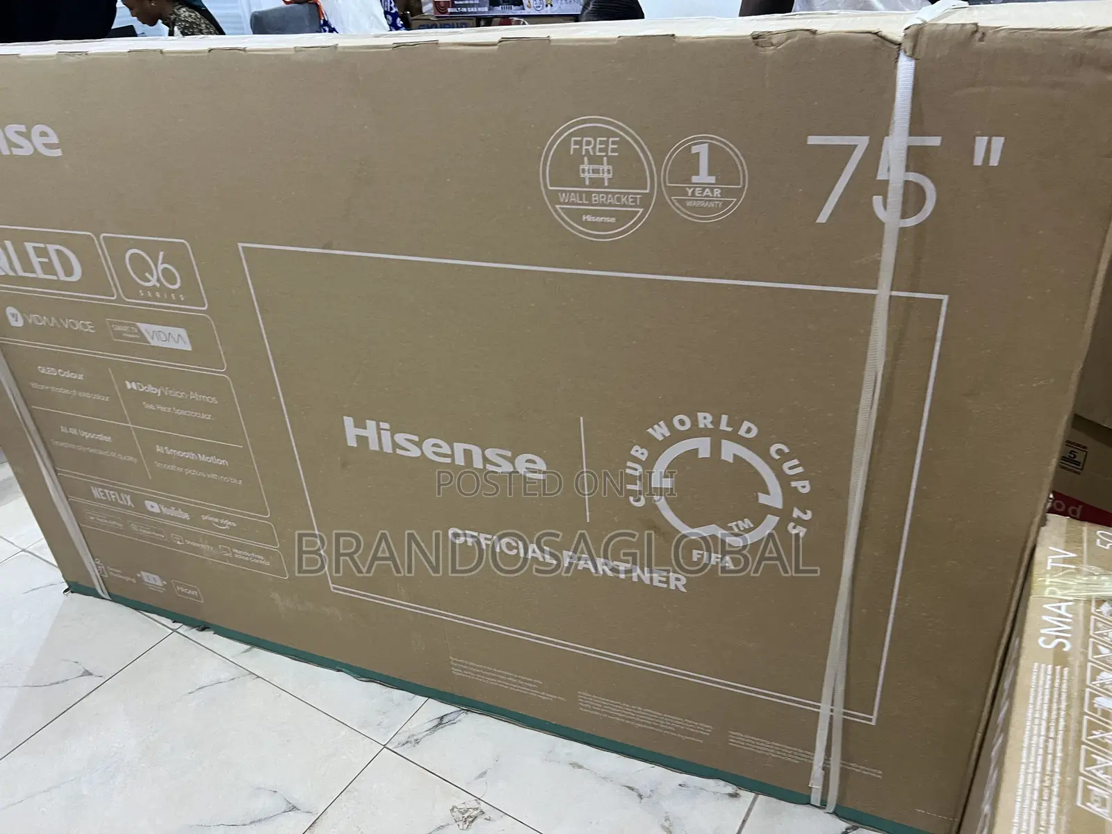 Hisense 75′′ Qled Smart Television With Slim Design (75q6q)