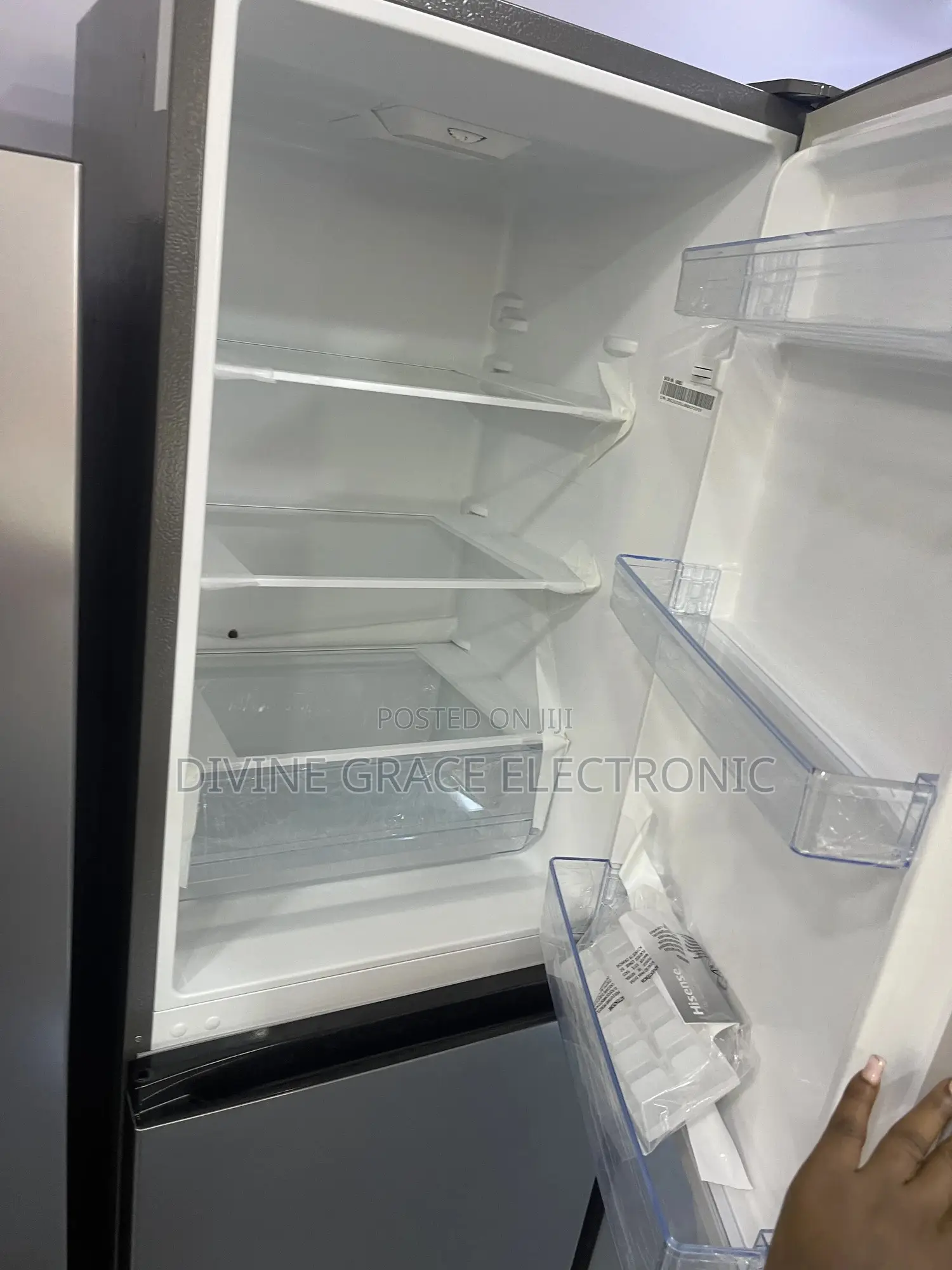 Brand New 265l Double Door Hisense Silver Colour Refrigerator