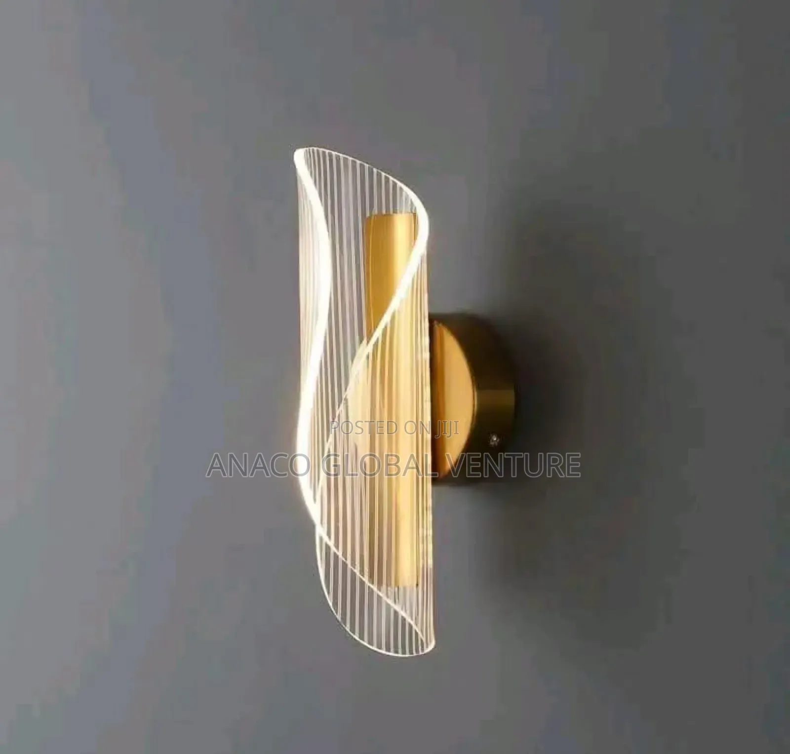 Modern Led Wall Bracket Gold Body 3 Colour Light